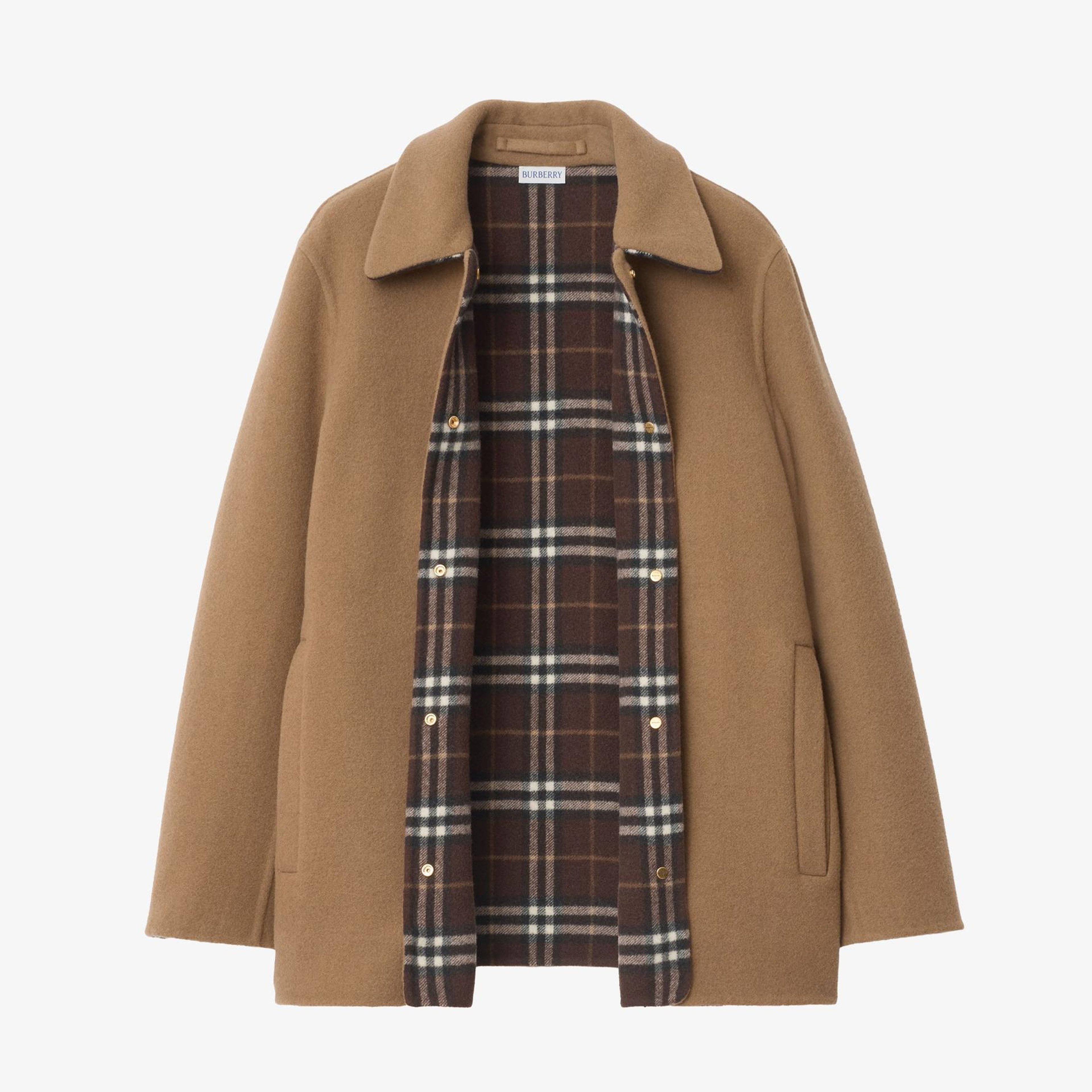 Burberry Wool Overshirt Kadın Kahverengi Kaban