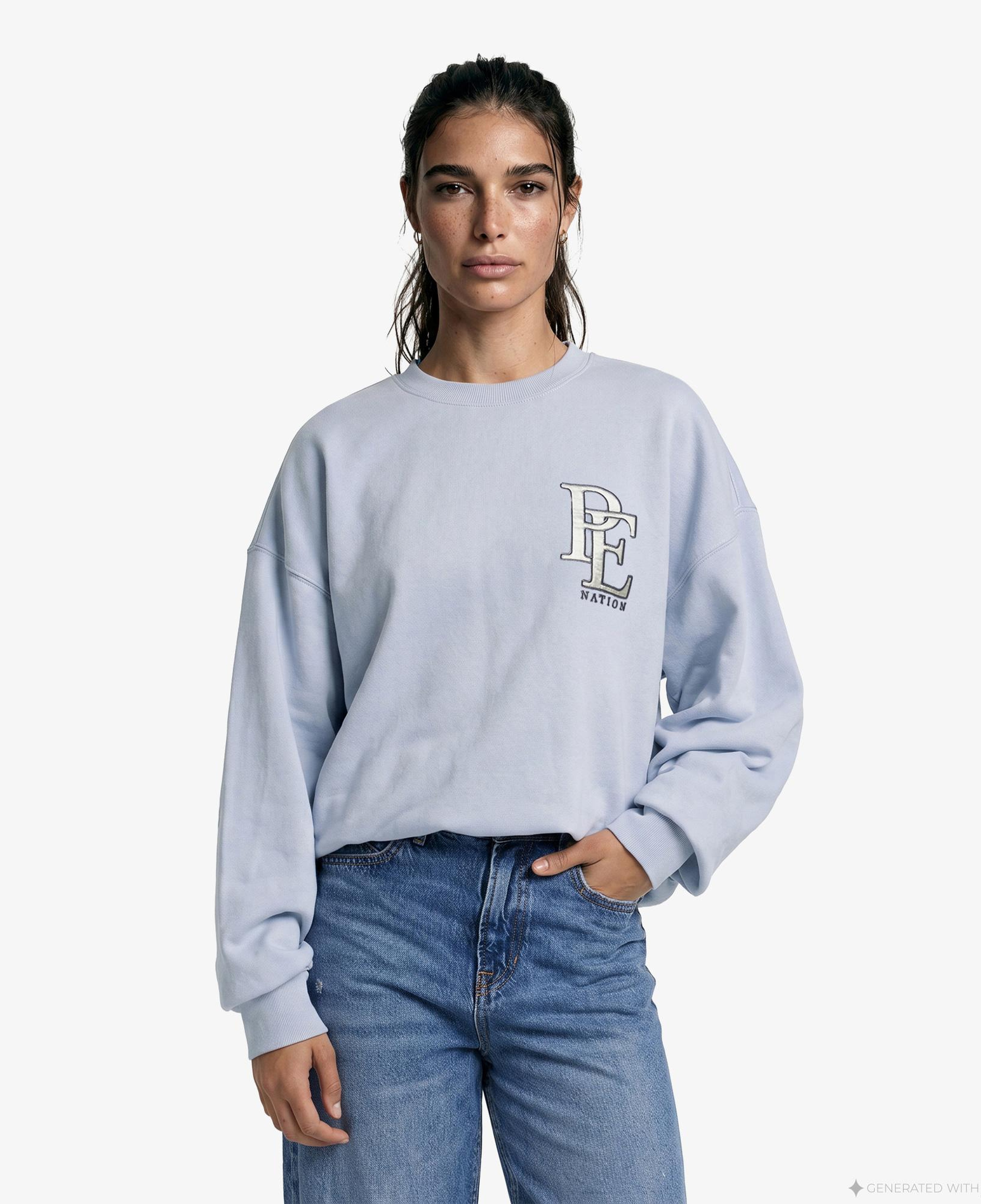 P.E Nation Summit Kadın Mavi Sweatshirt