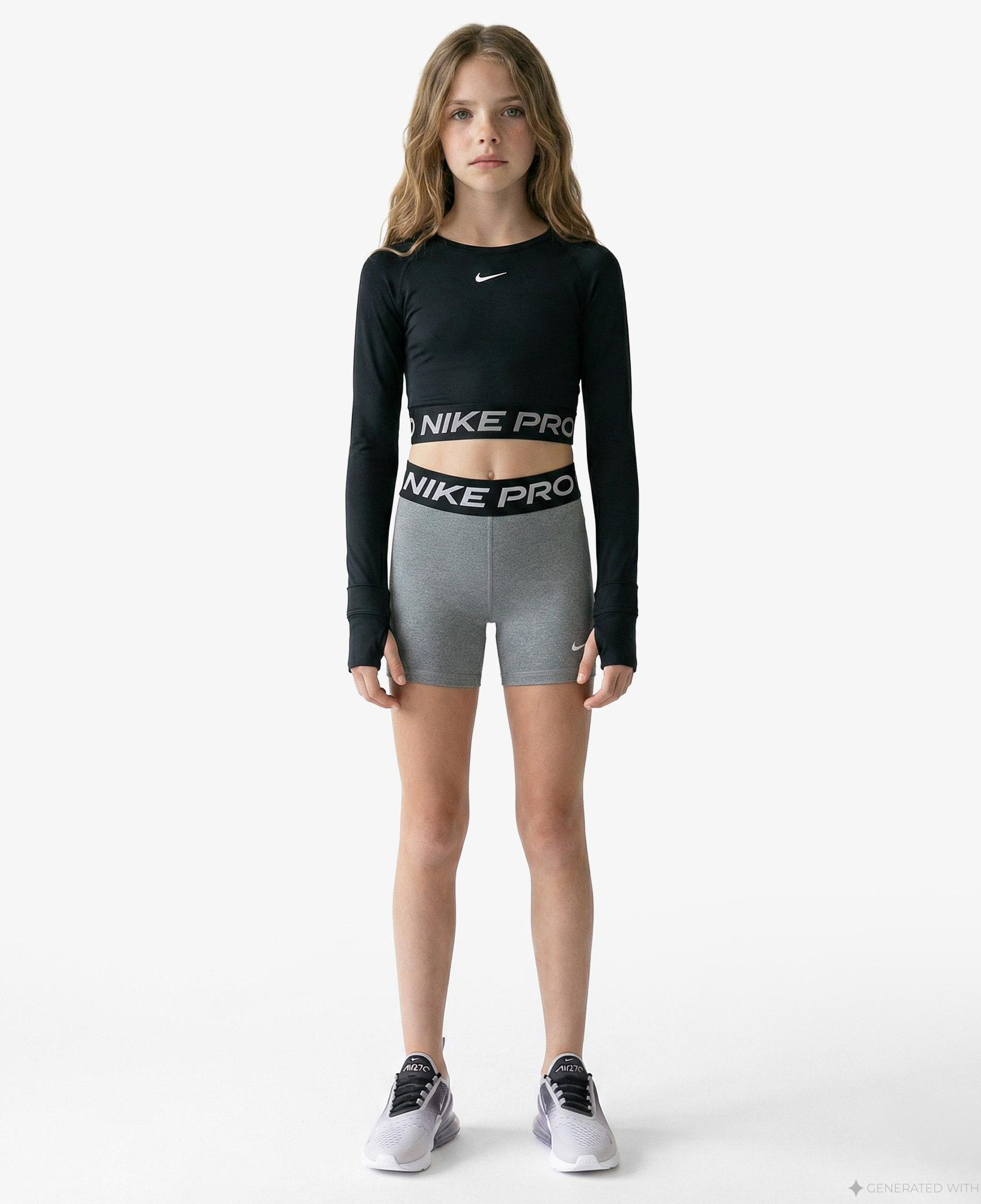 Nike Pro Çocuk Gri Kısa Tayt