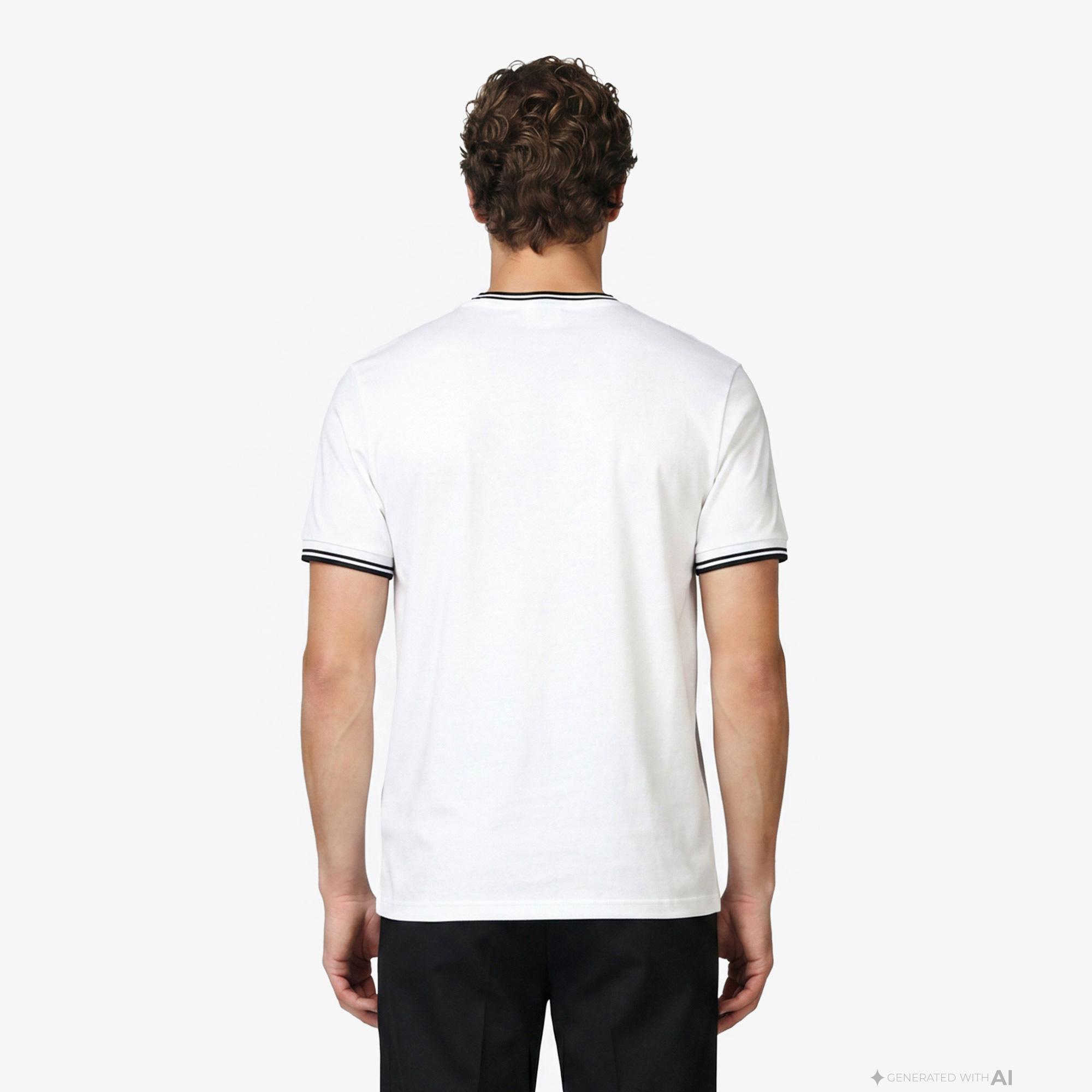 Fred Perry Twin Tipped Erkek Beyaz T-Shirt