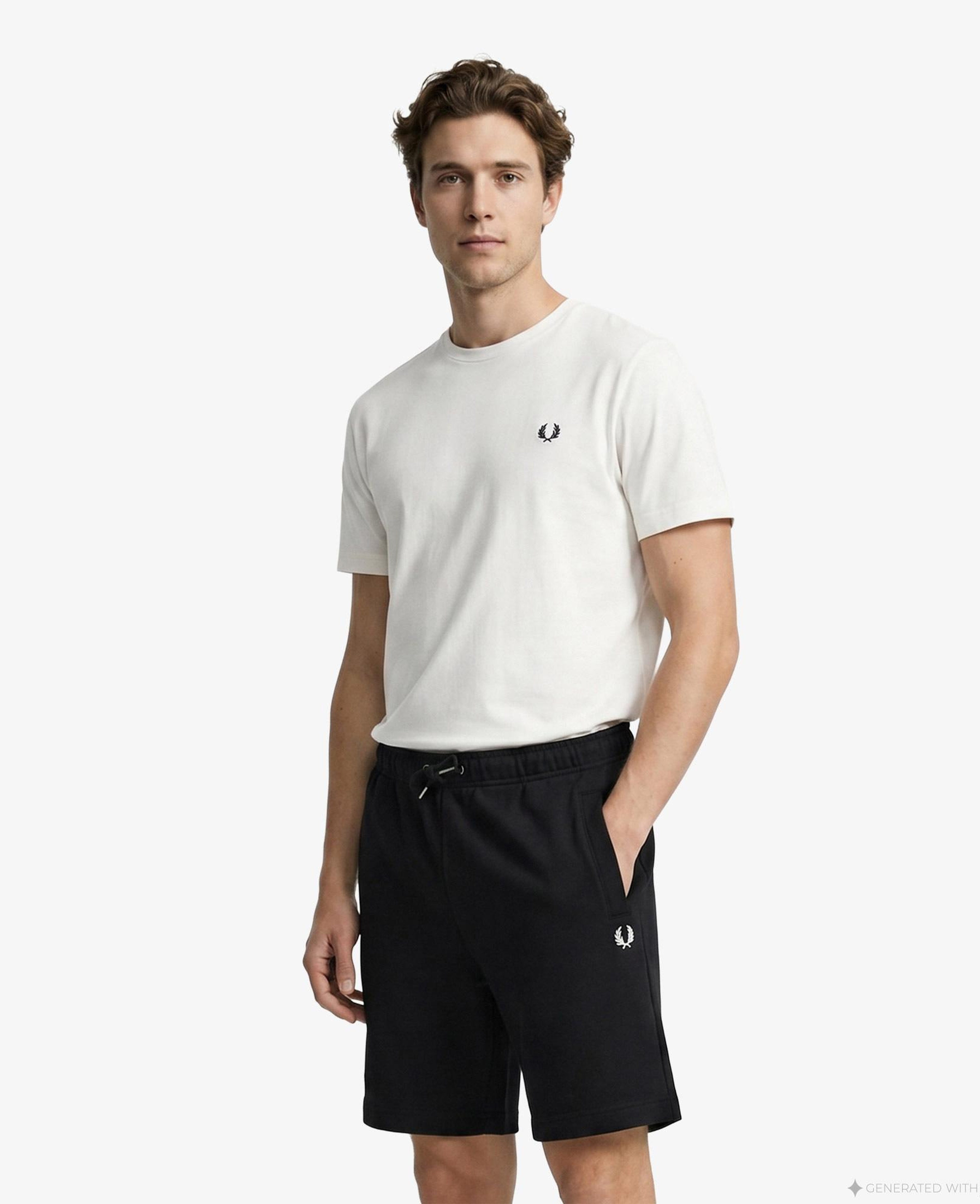 Fred Perry Tipped Sweat Erkek Siyah Şort