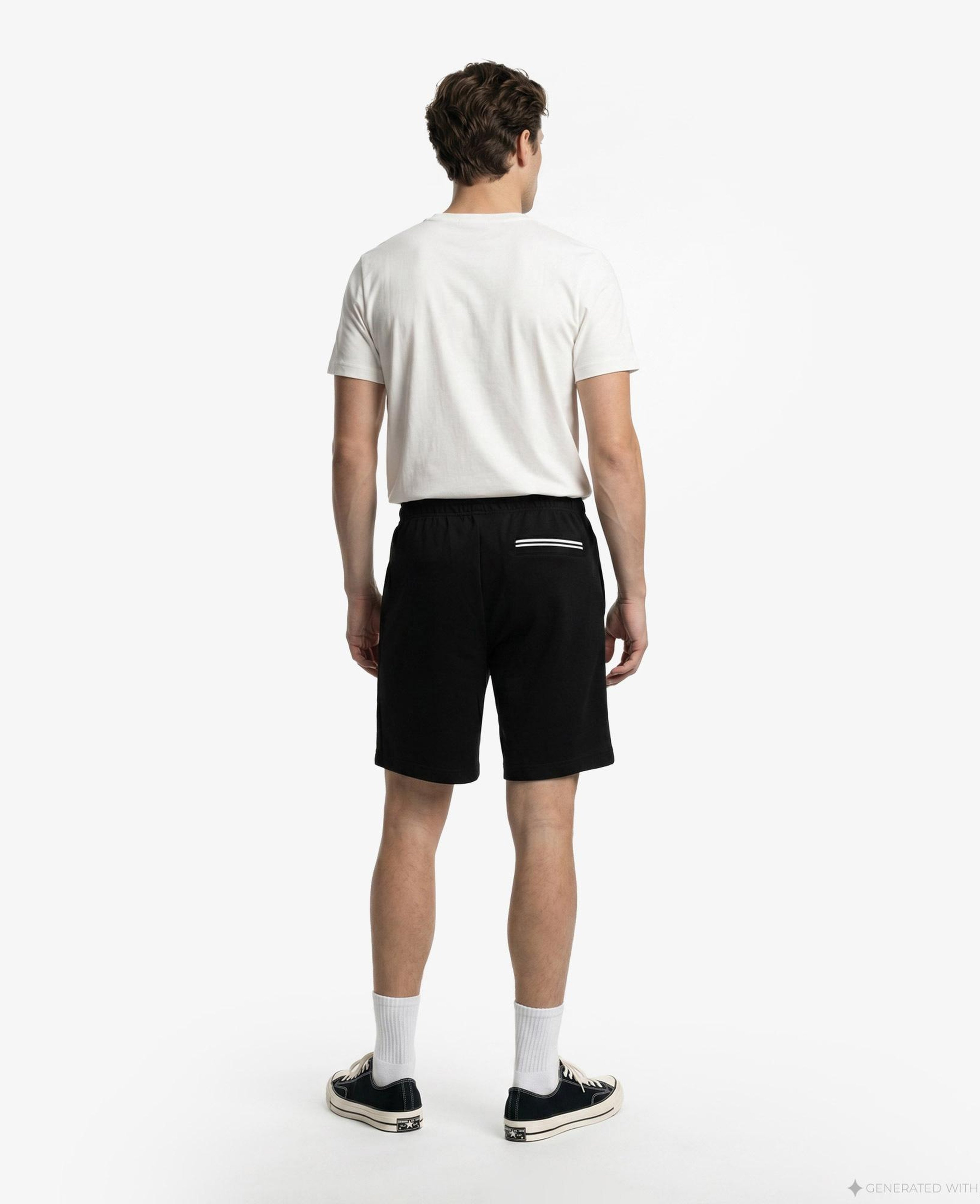 Fred Perry Tipped Sweat Erkek Siyah Şort