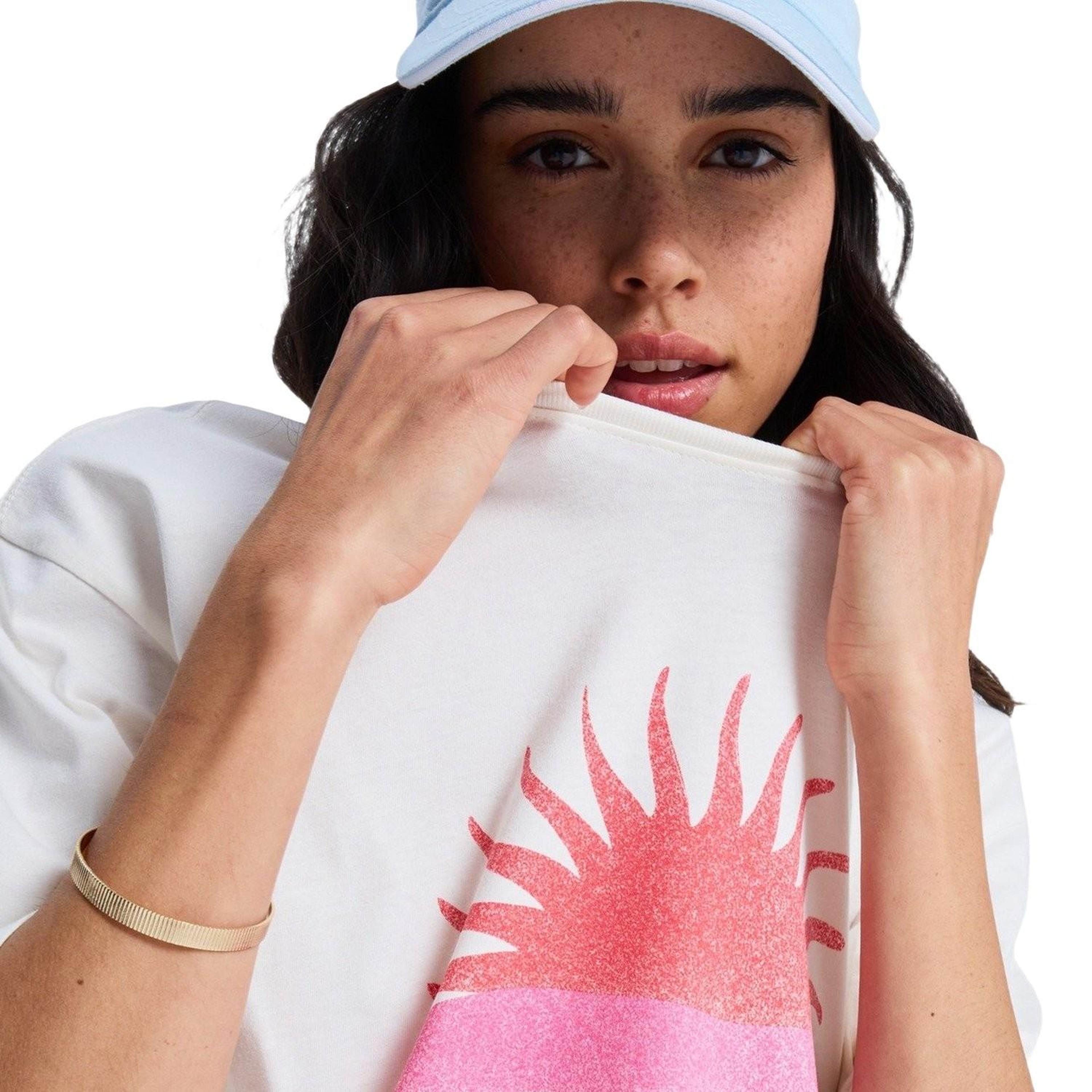 Roxy Hangloose Poster Kadın Beyaz Tişört