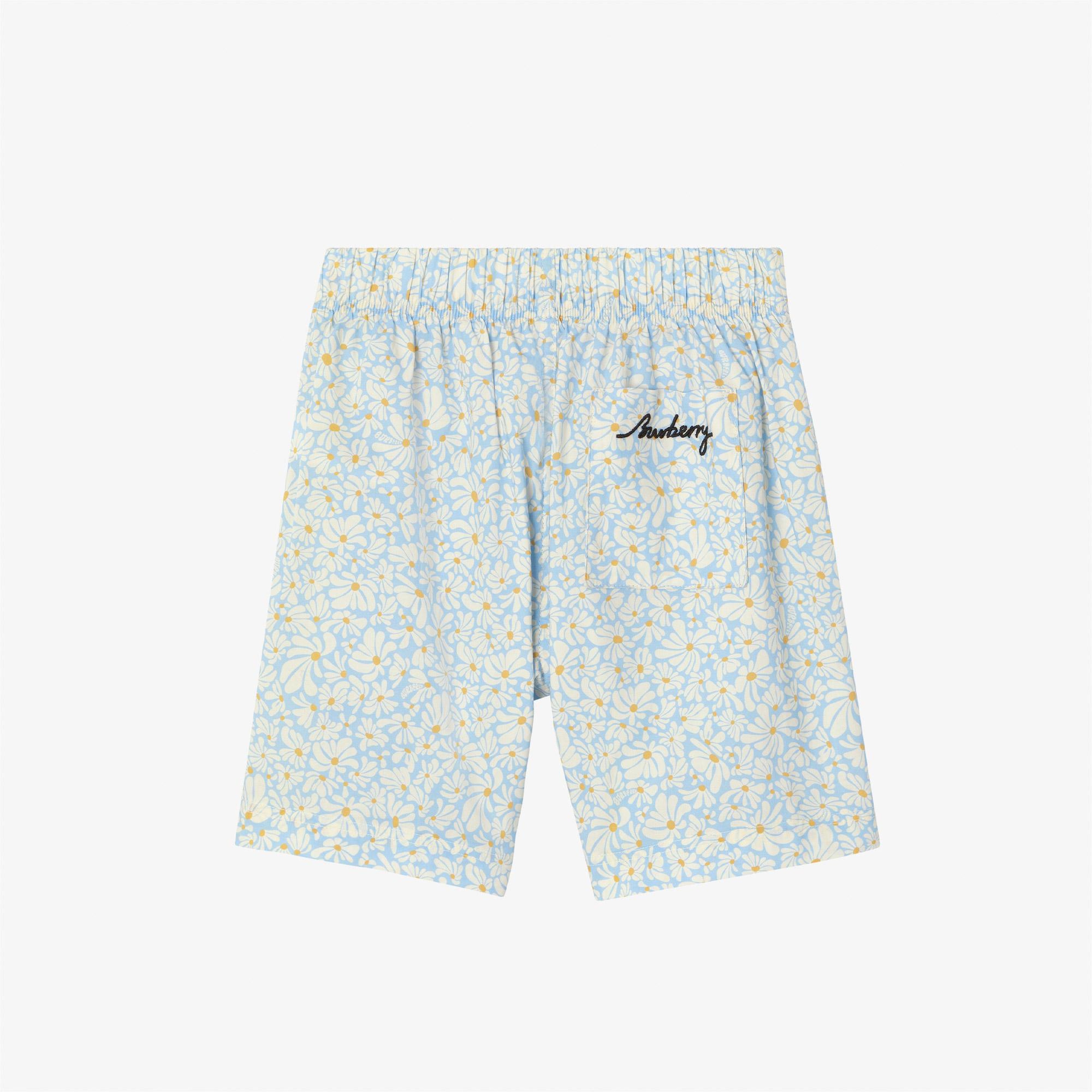 Burberry Felix Floral Çocuk Mavi Şort