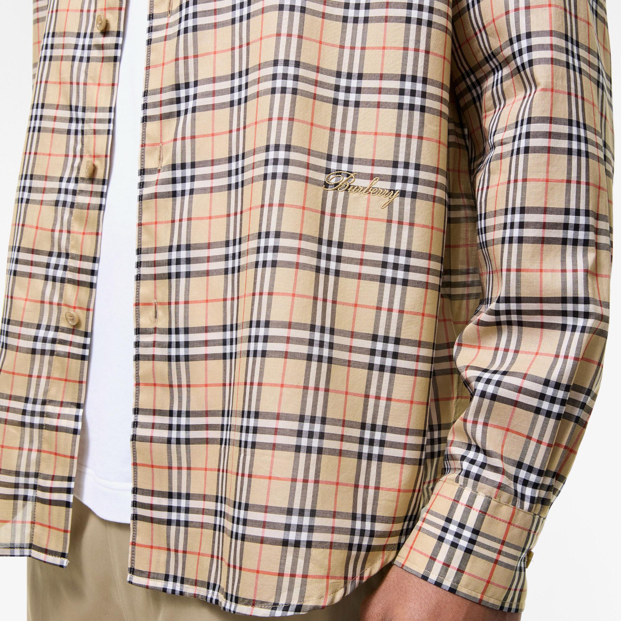 Burberry Radmar Check Erkek Bej Gömlek