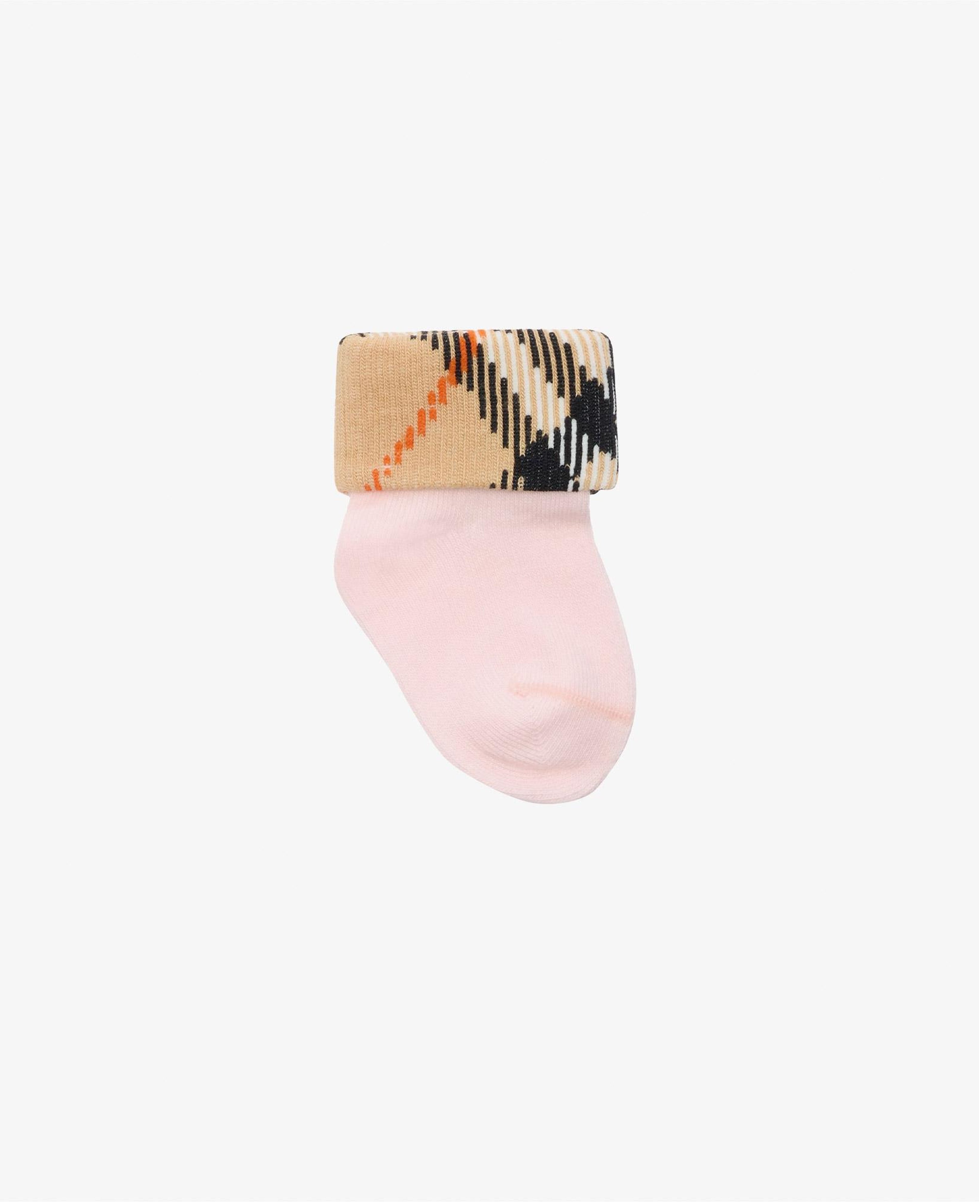 Burberry Cotton Blend Çocuk Pembe 2'li Çorap