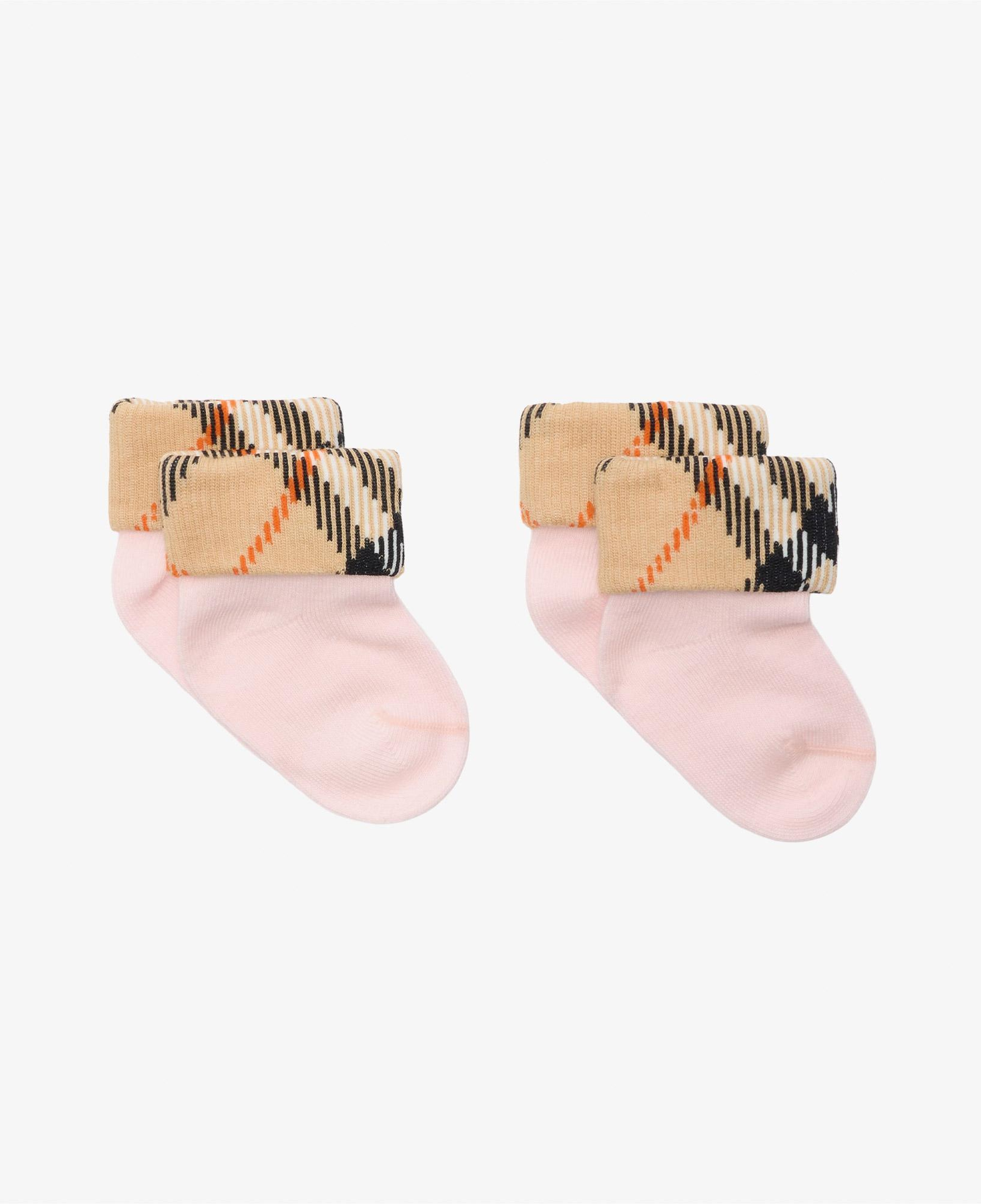 Burberry Cotton Blend Çocuk Pembe 2'li Çorap