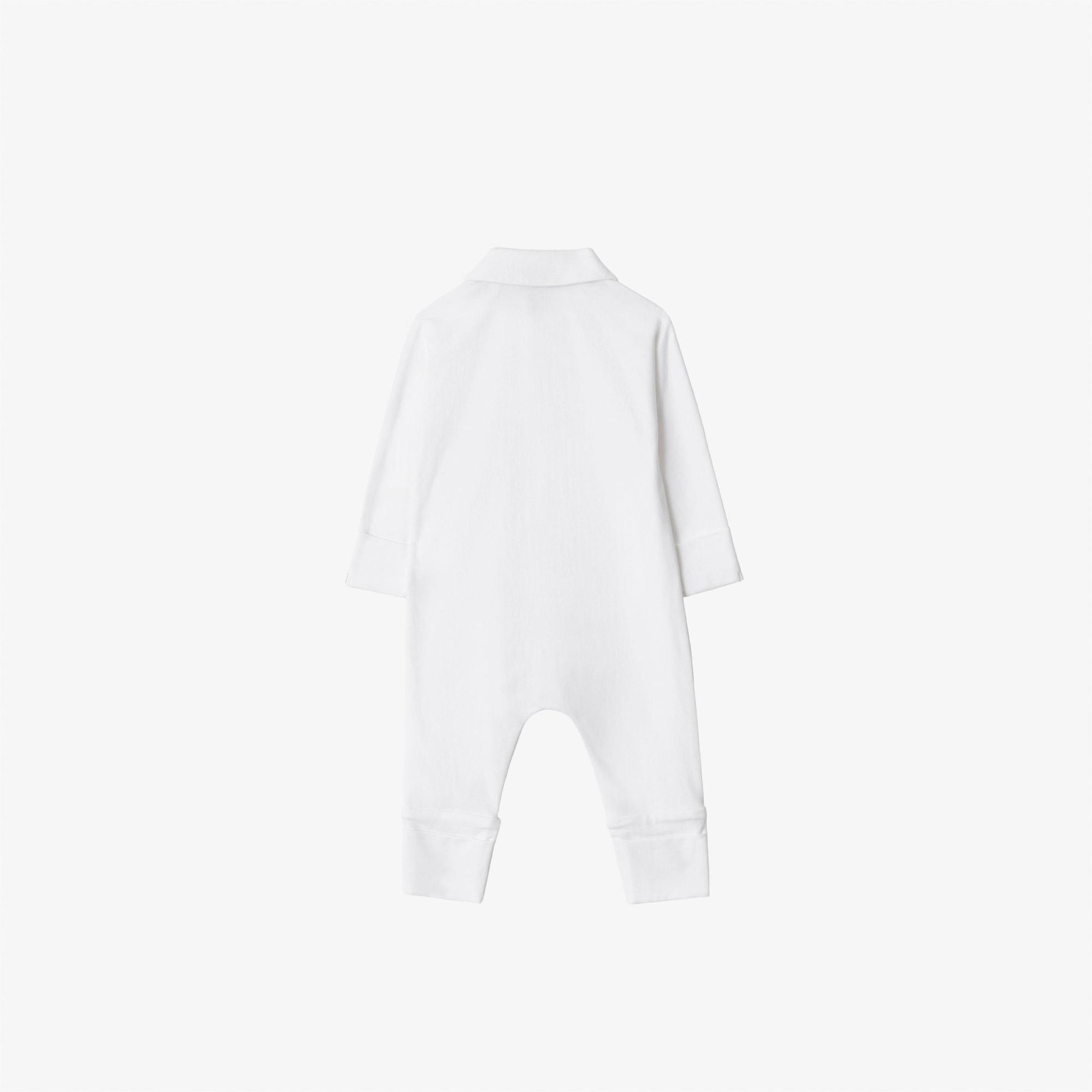 Burberry Stretch Cotton 3'lü Çocuk Beyaz Hediye Seti