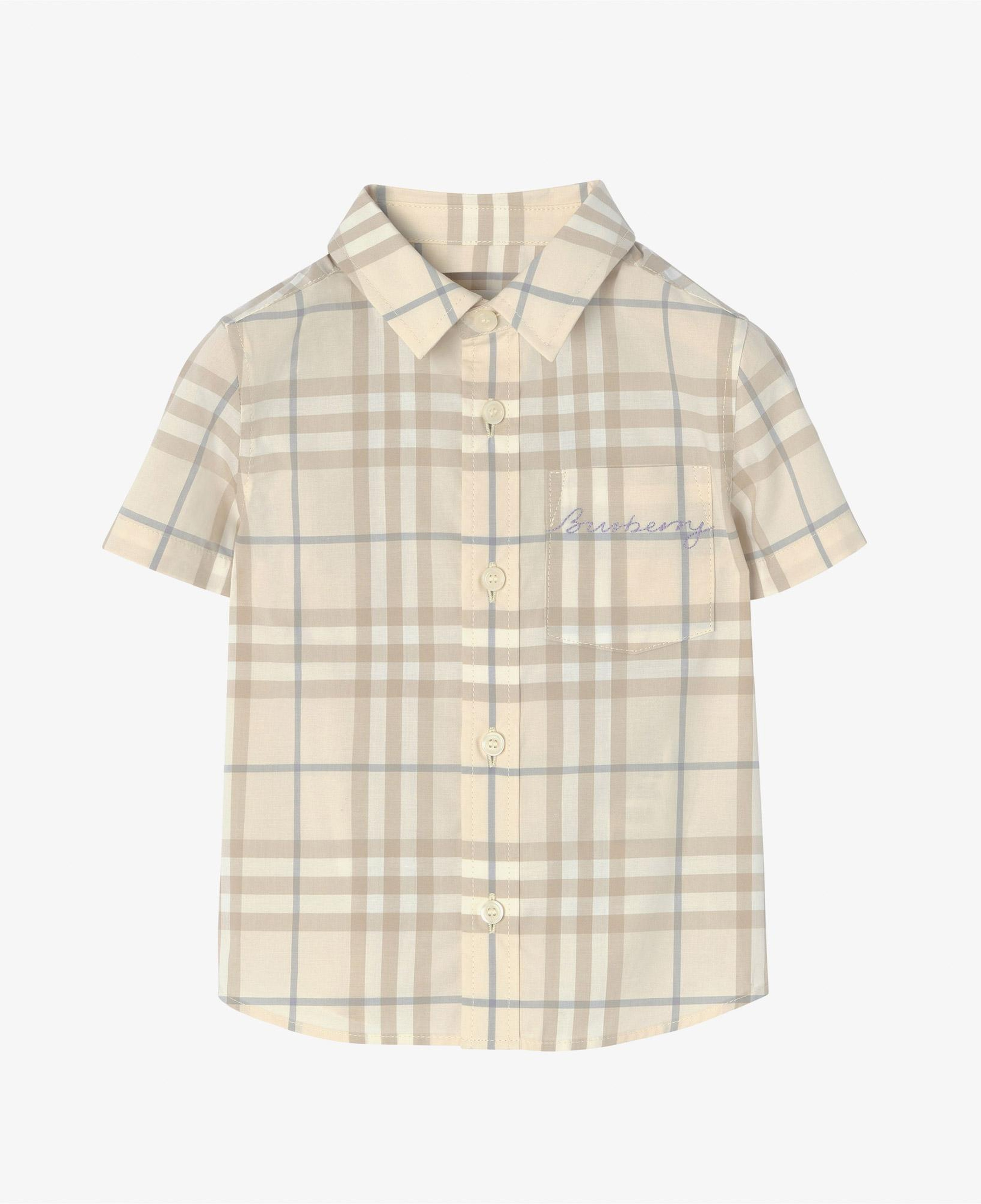 Burberry Owen Check Çocuk Krem Gömlek
