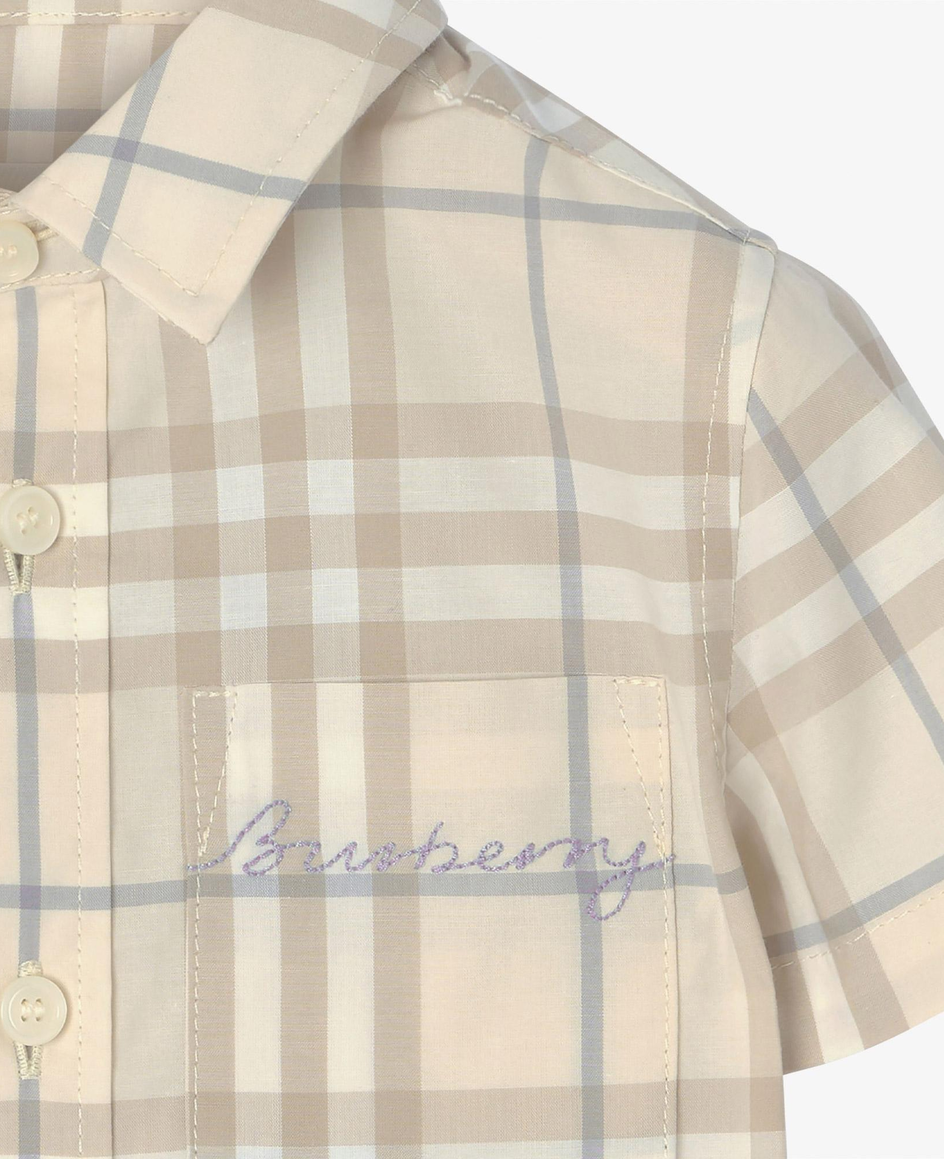 Burberry Owen Check Çocuk Krem Gömlek