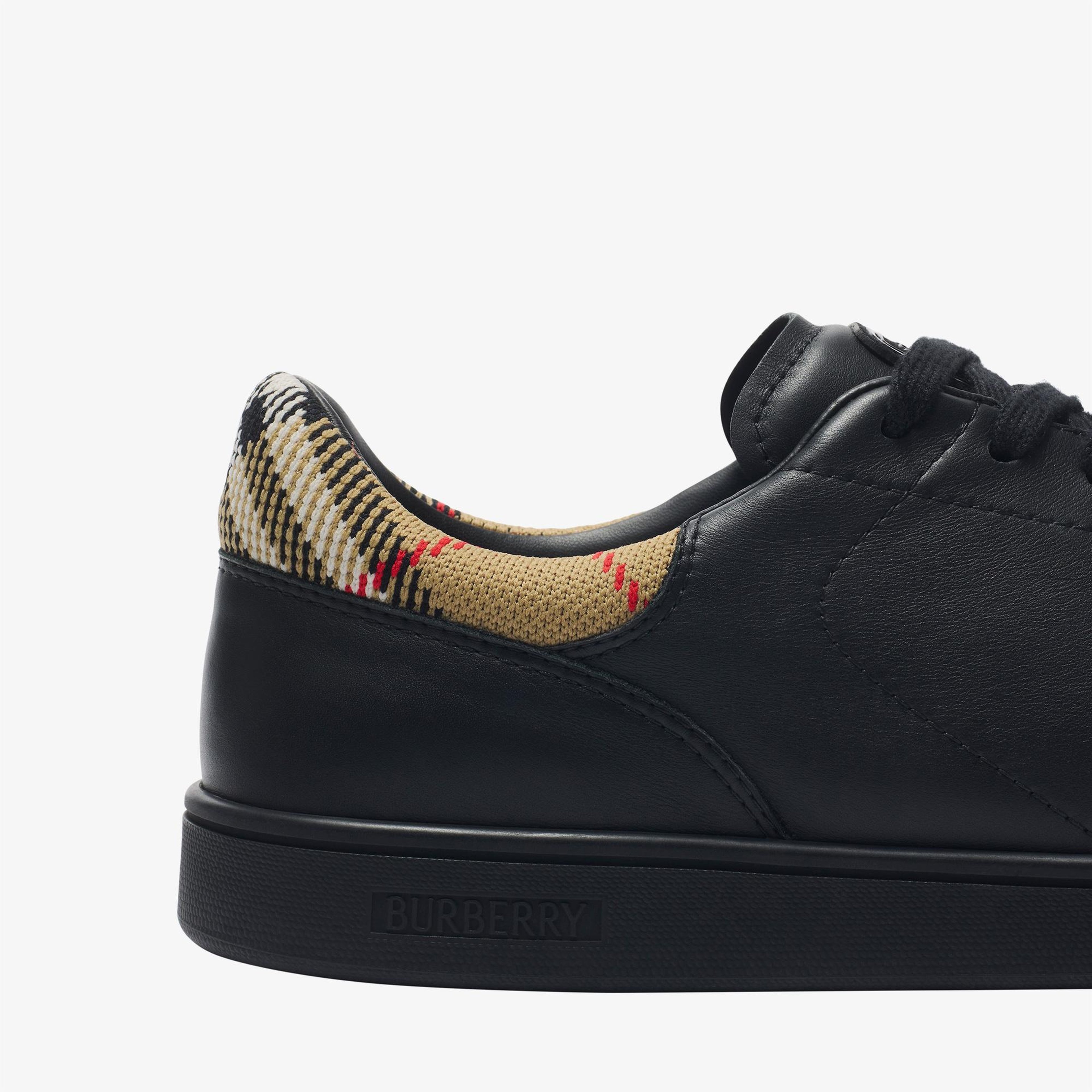 Burberry Leather Set Erkek Siyah Sneaker