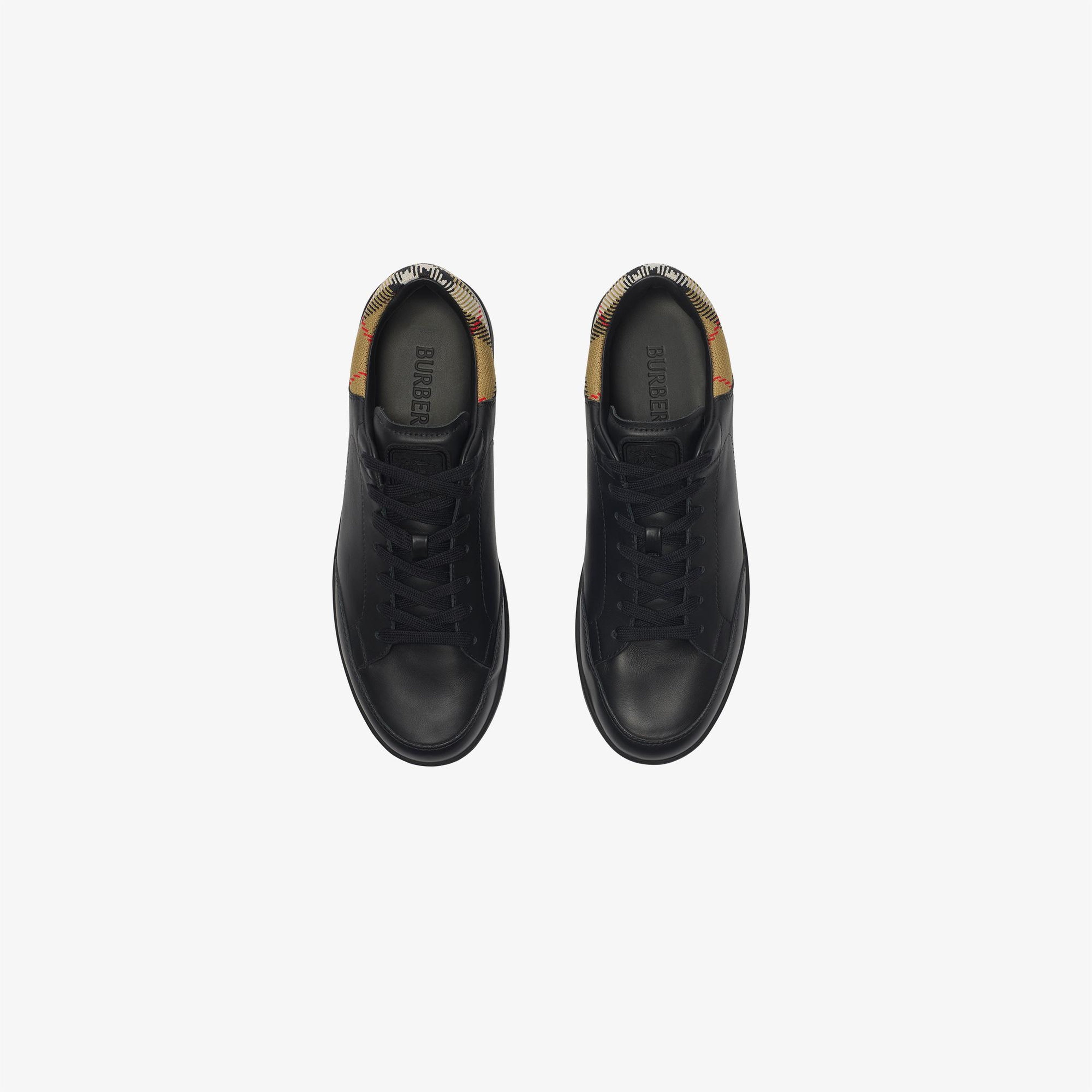 Burberry Leather Set Erkek Siyah Sneaker