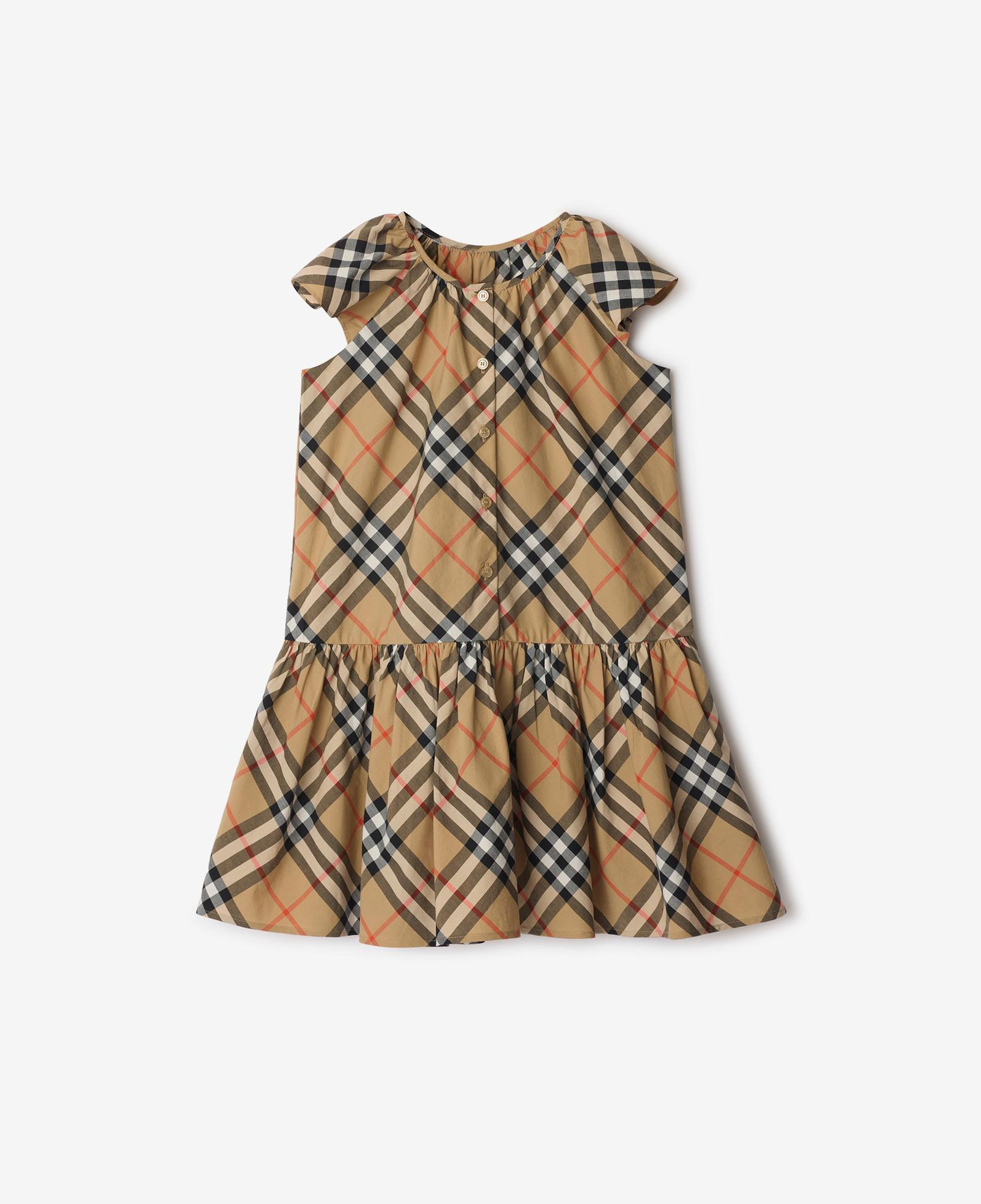 Burberry Talley B Check Çocuk Bej Elbise