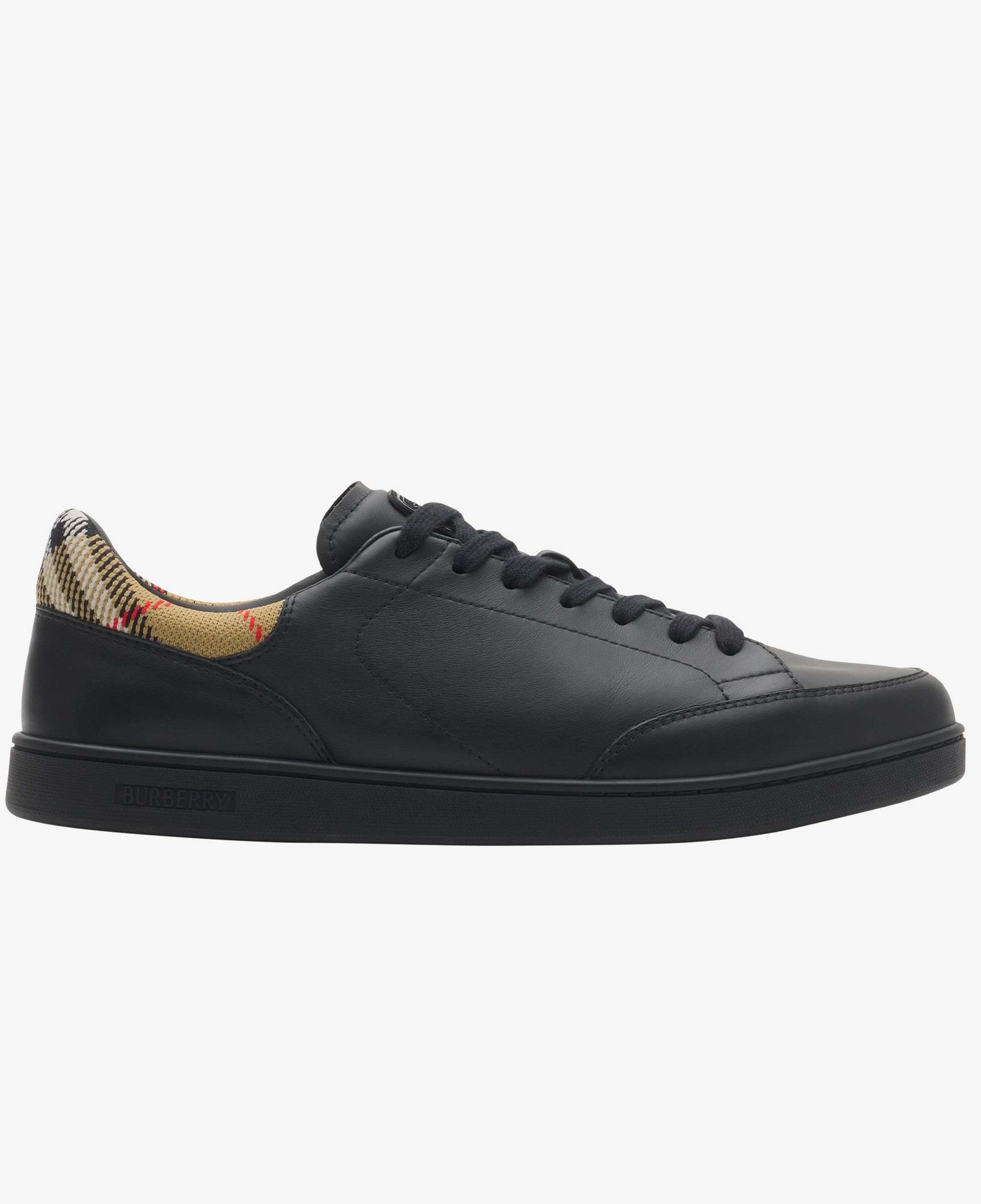 Burberry Leather Set Erkek Siyah Sneaker