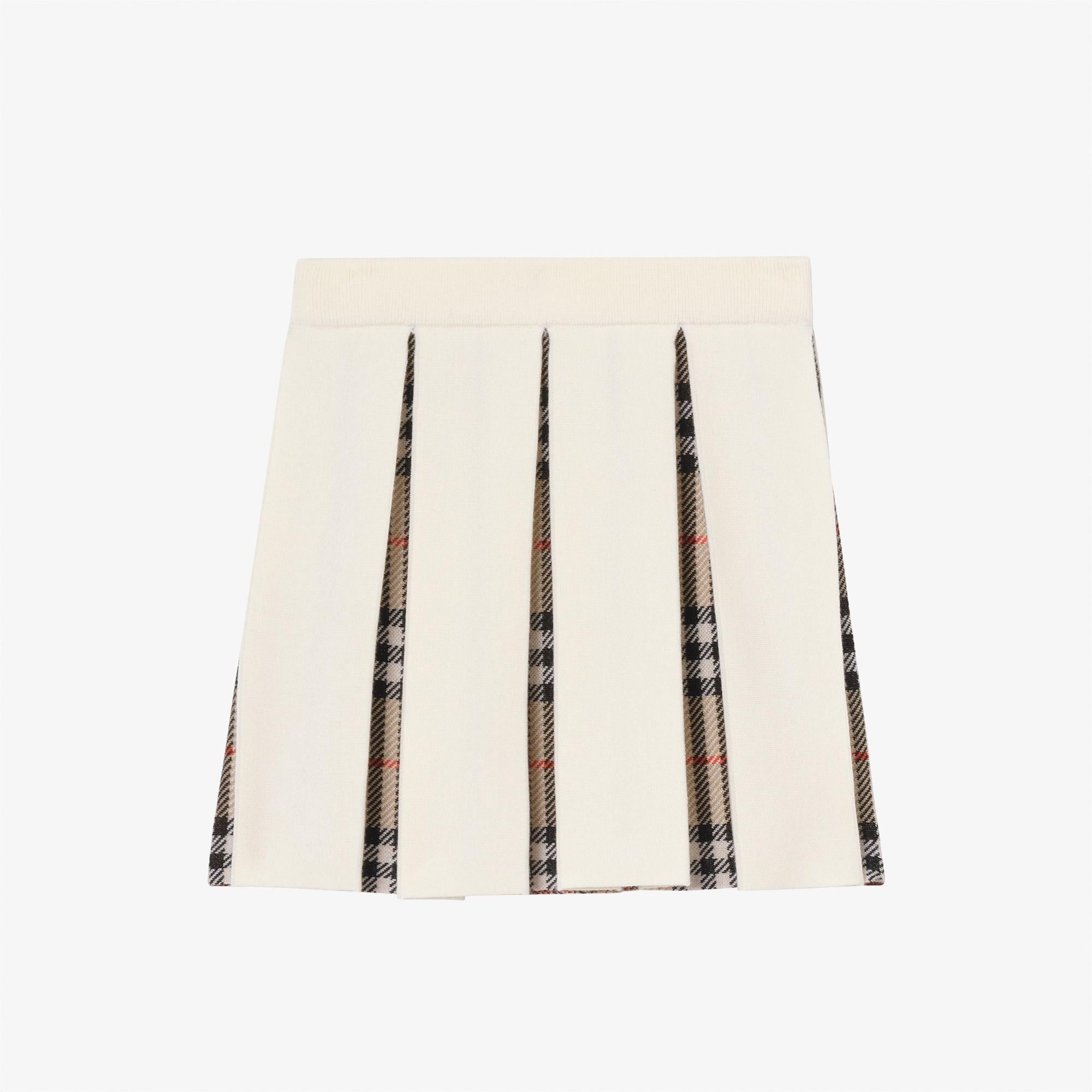 Burberry Theo Çocuk Beyaz Etek
