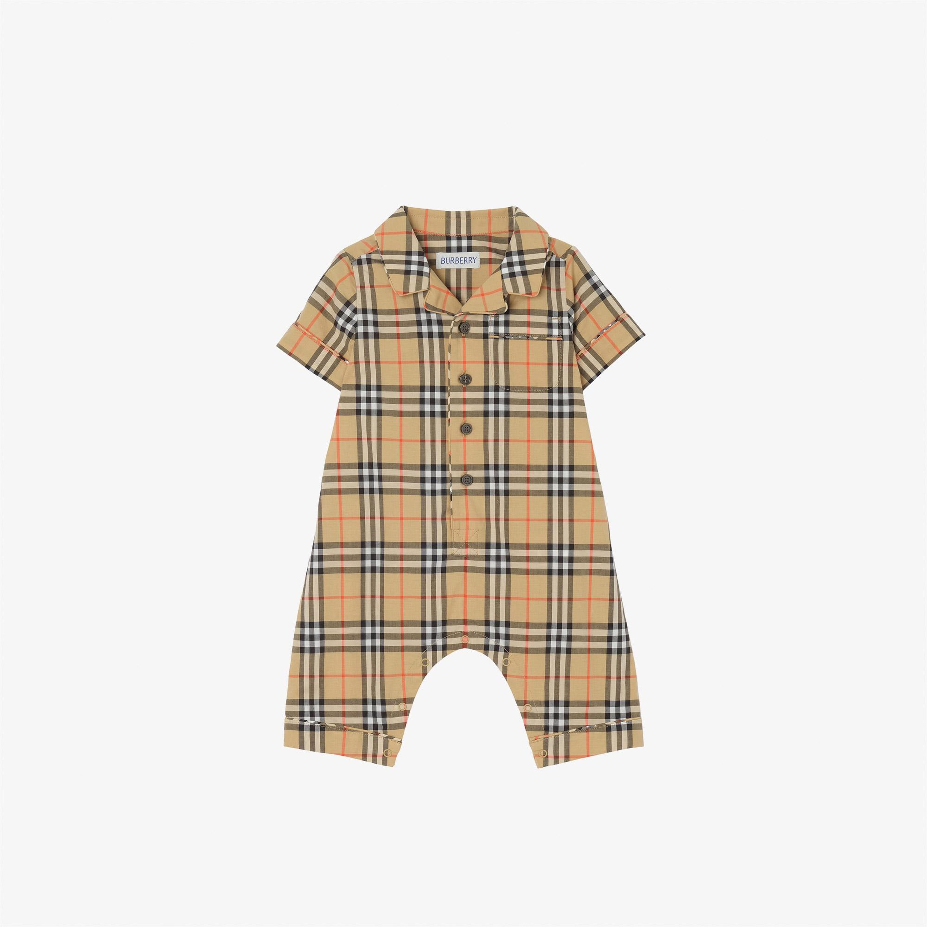 Burberry Andreas Pip Check Çocuk Bej Hediye Seti