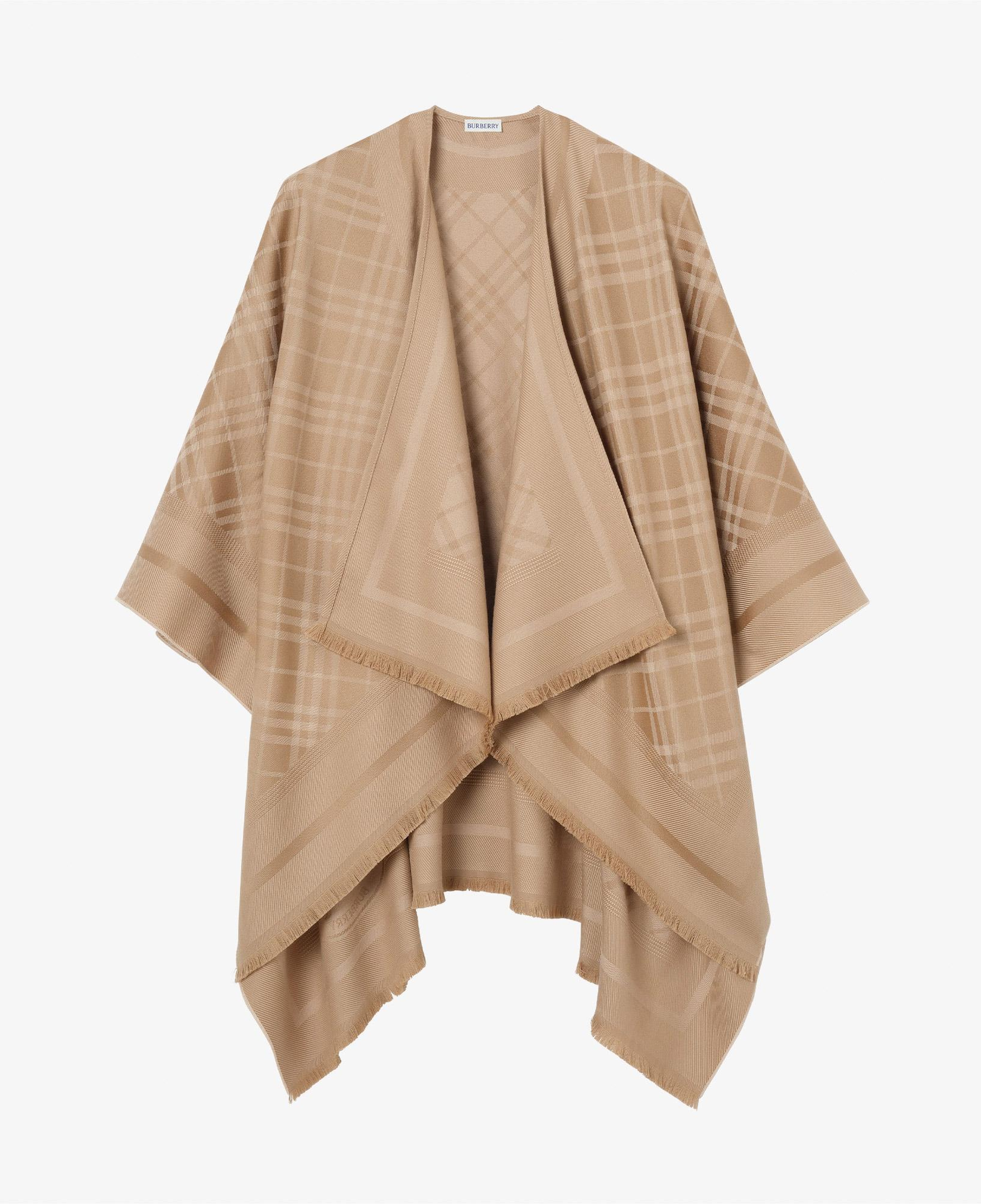 Burberry Ekd Check Cape Kadın Bej Panço