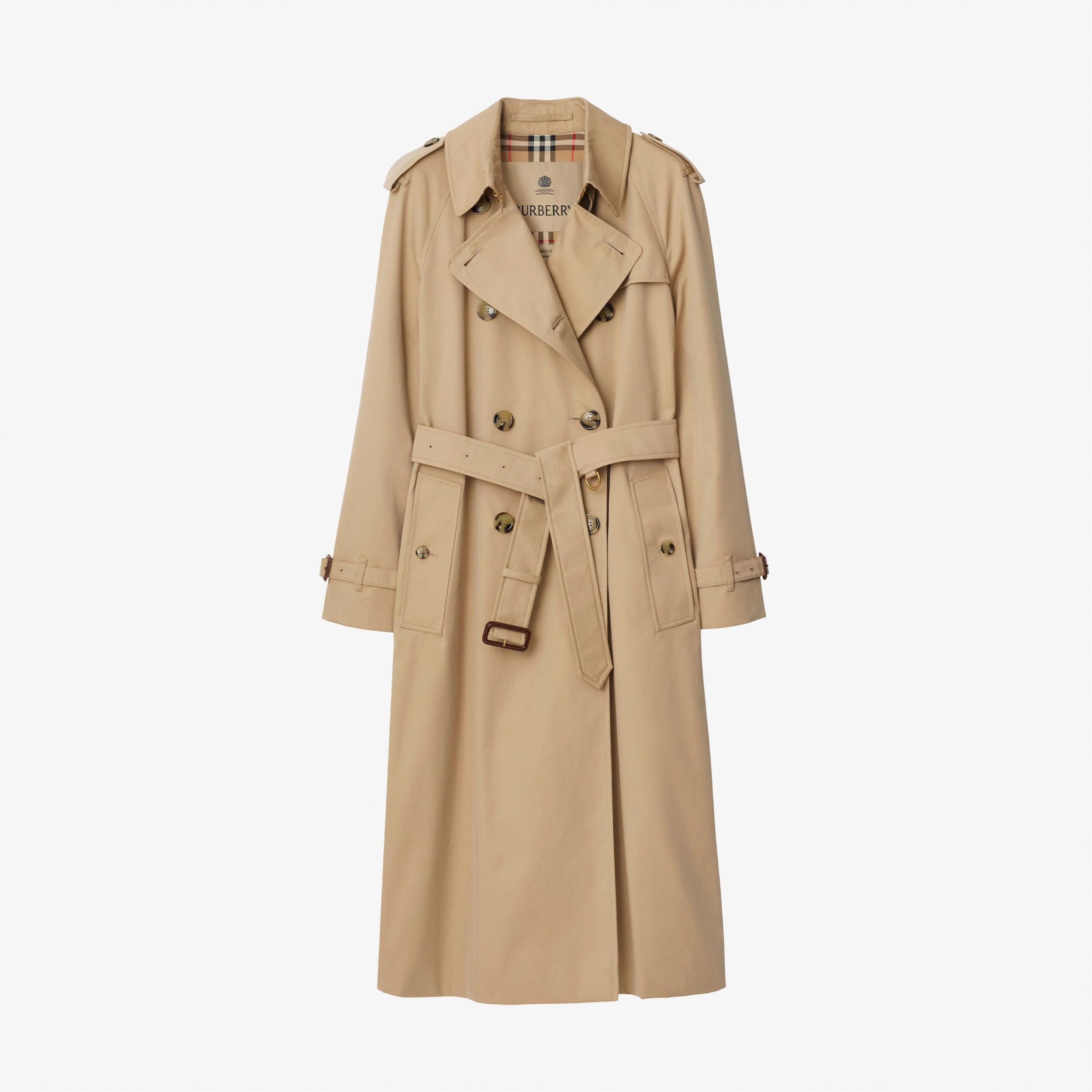 Burberry Long Waterloo Heritage Kadın Bej Trençkot