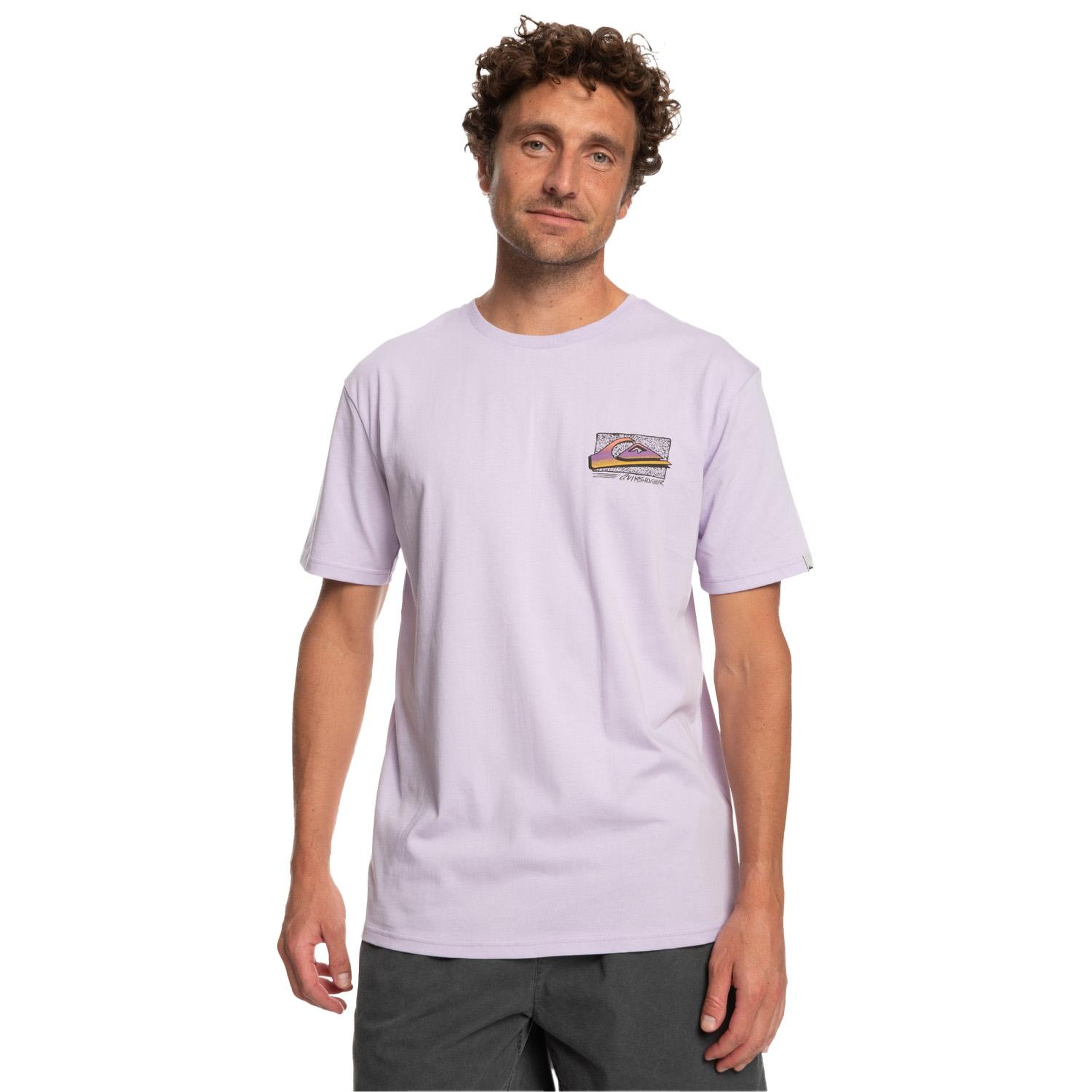 Quiksilver Retrofade Erkek Mor Tişört