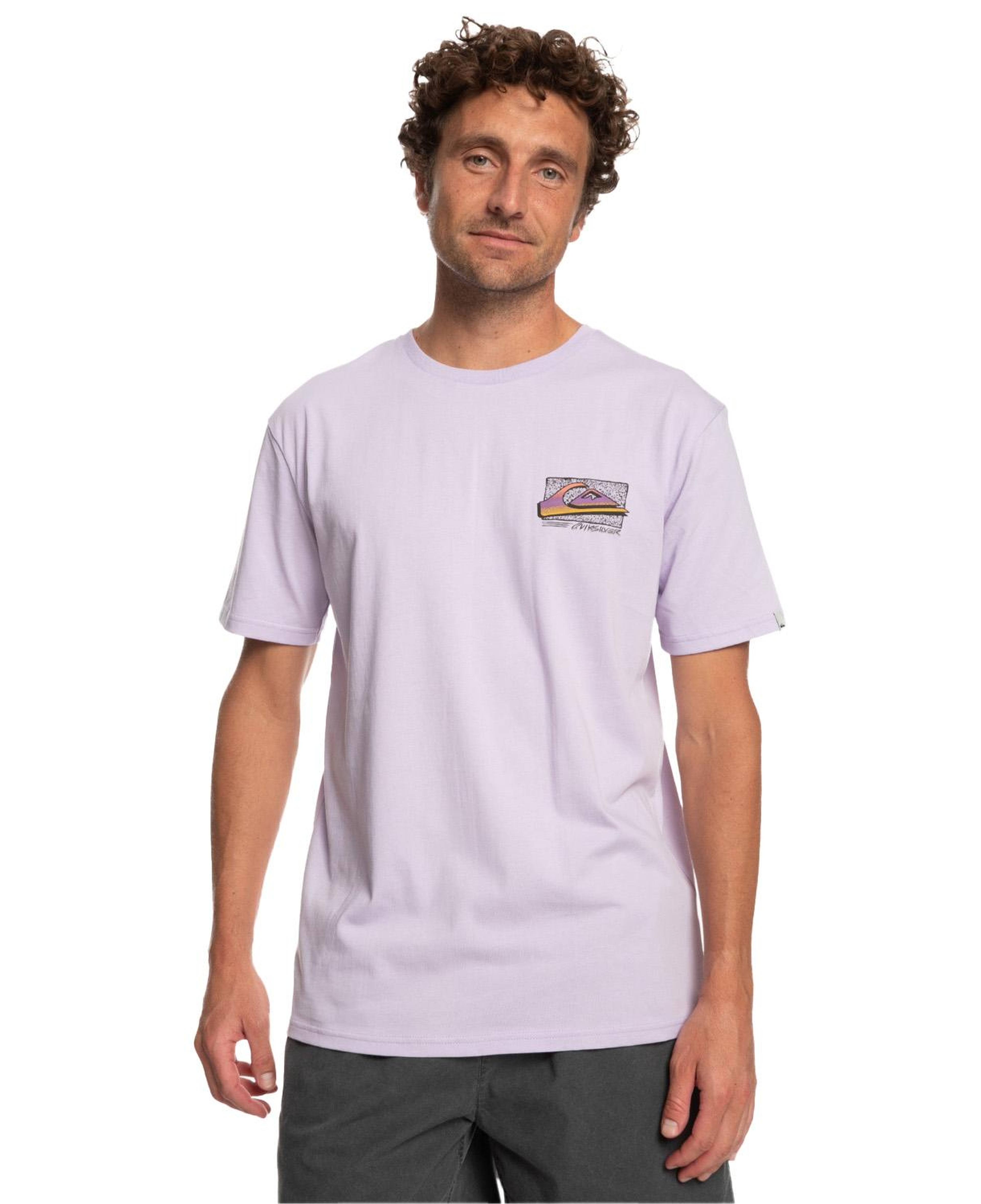 Quiksilver Retrofade Erkek Mor Tişört