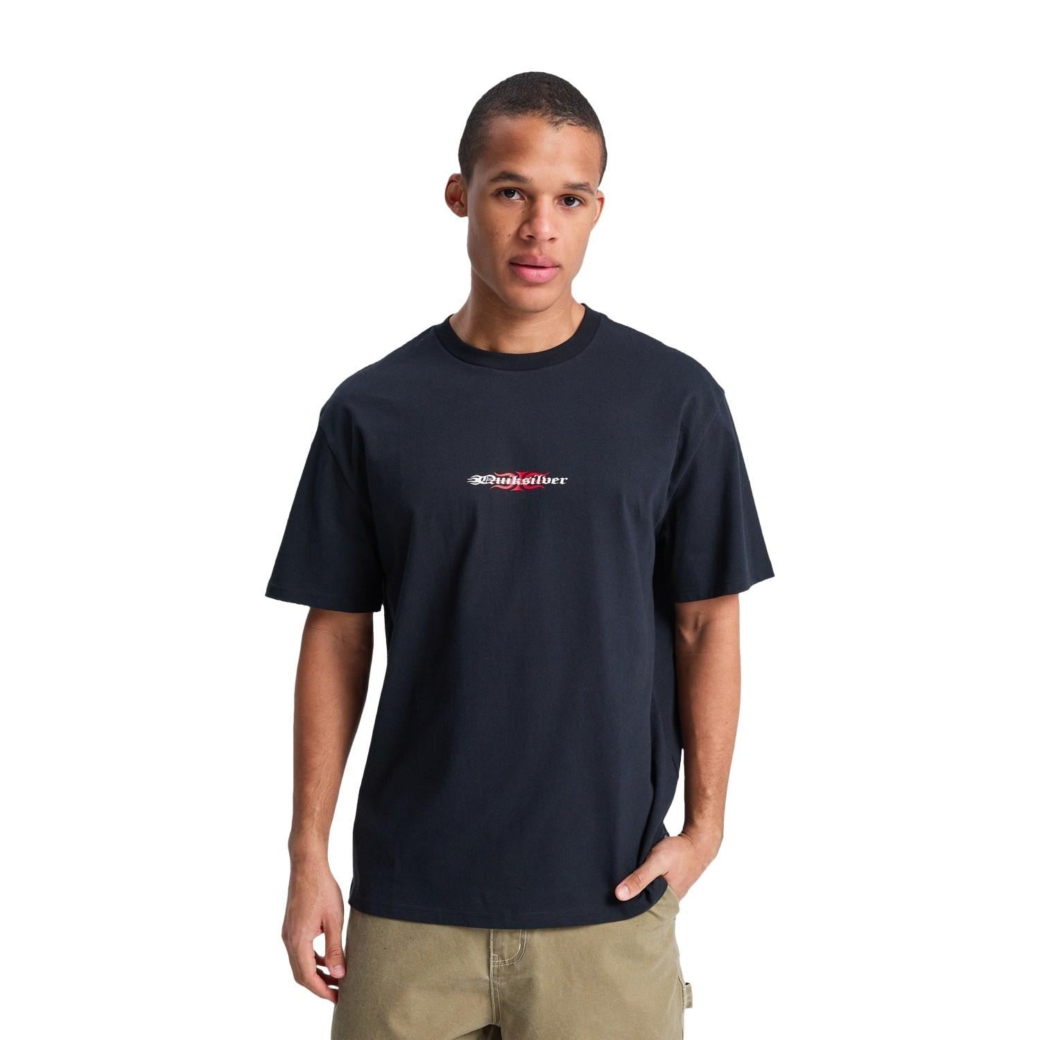 Quiksilver Mercury Burning Erkek Siyah Tişört