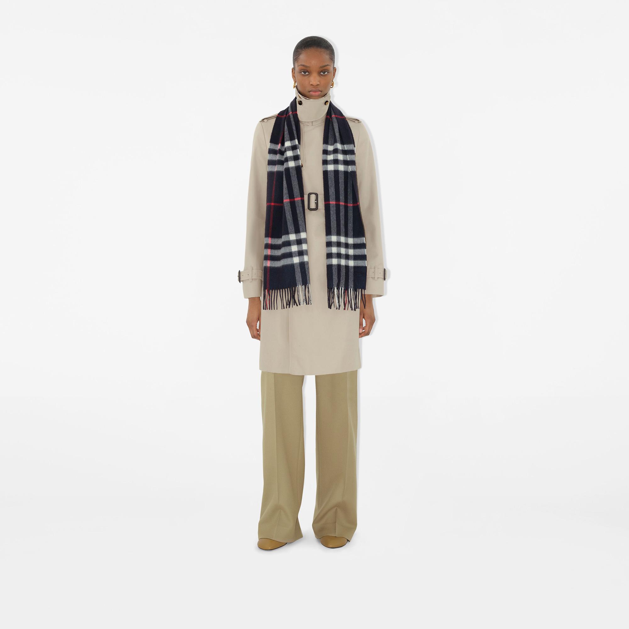 Burberry Check Kaşmir Kadın Lacivert Atkı