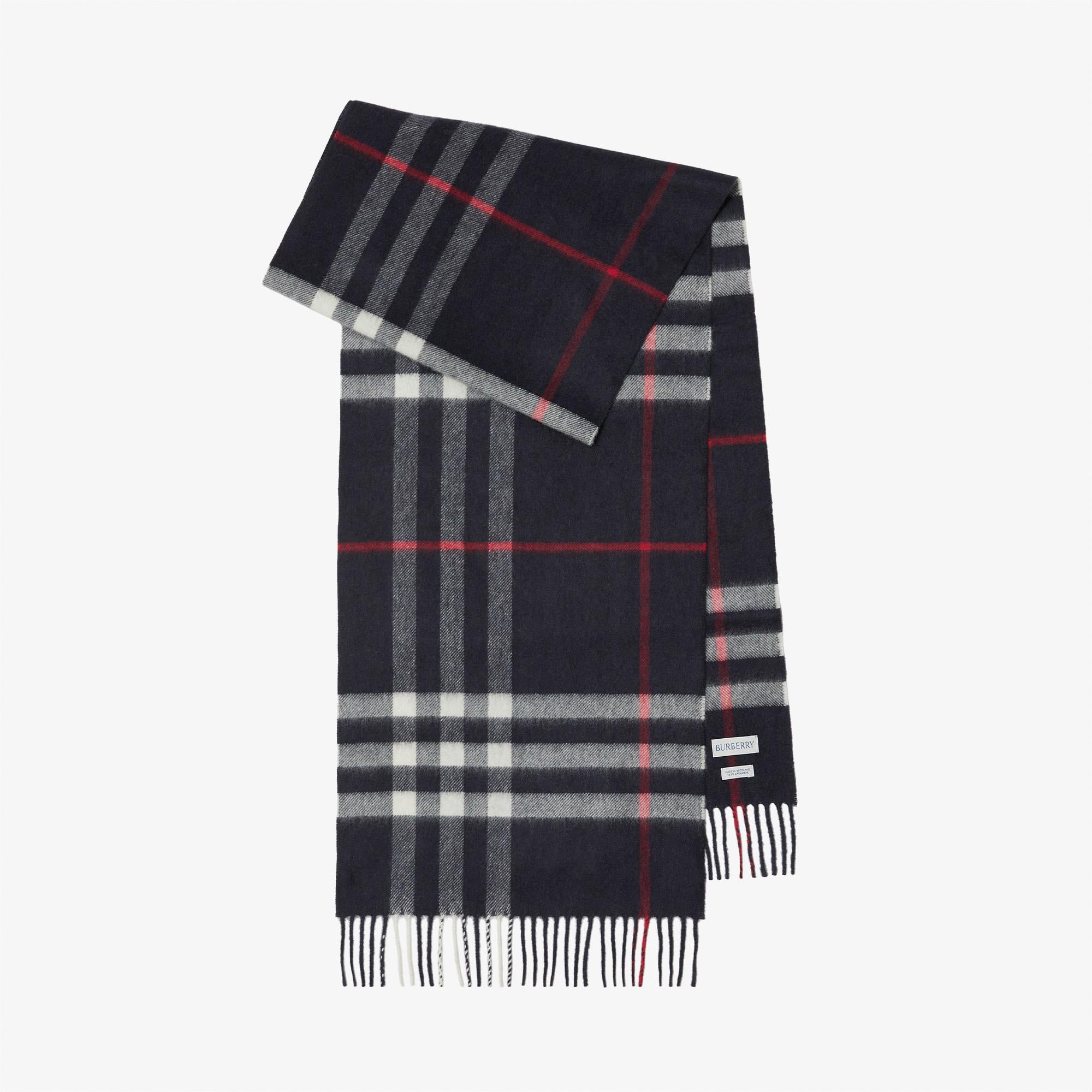 Burberry Check Kaşmir Kadın Lacivert Atkı