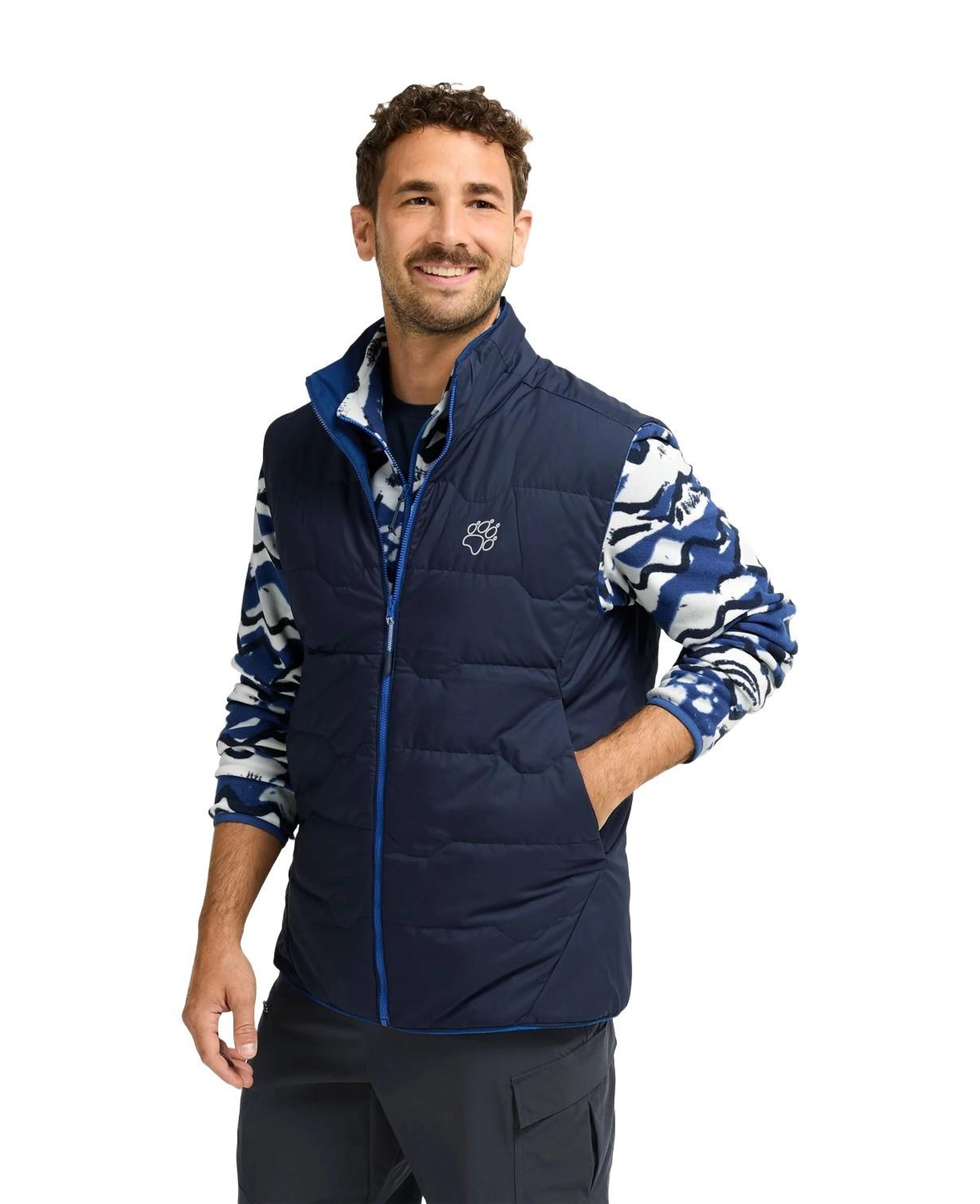 Jack Wolfskin Trail Light Ins 2in1 Vest Erkek Mavi Yelek