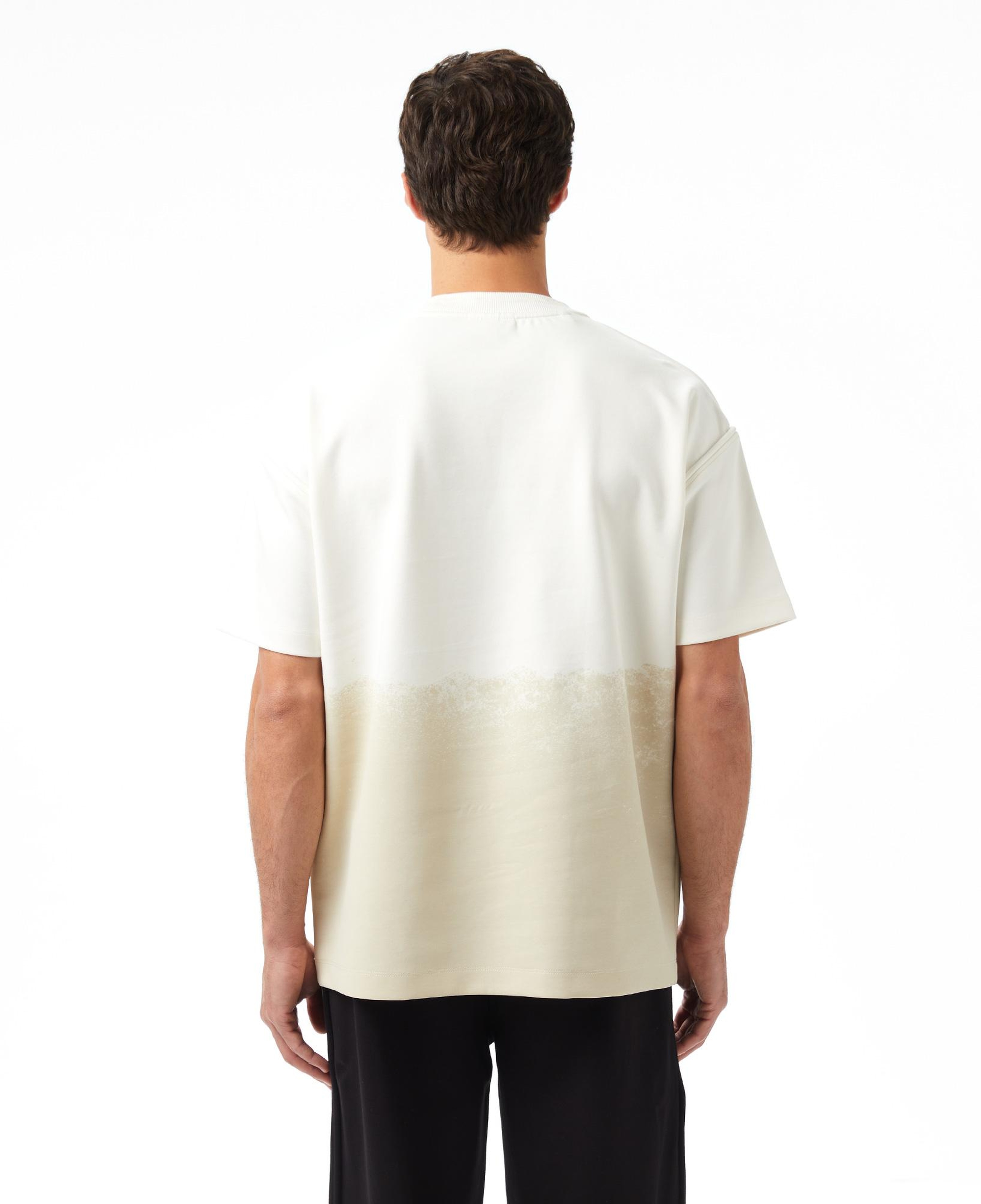 Lacoste x House of SuperStep Renk Bloklu Erkek Beyaz T-Shirt