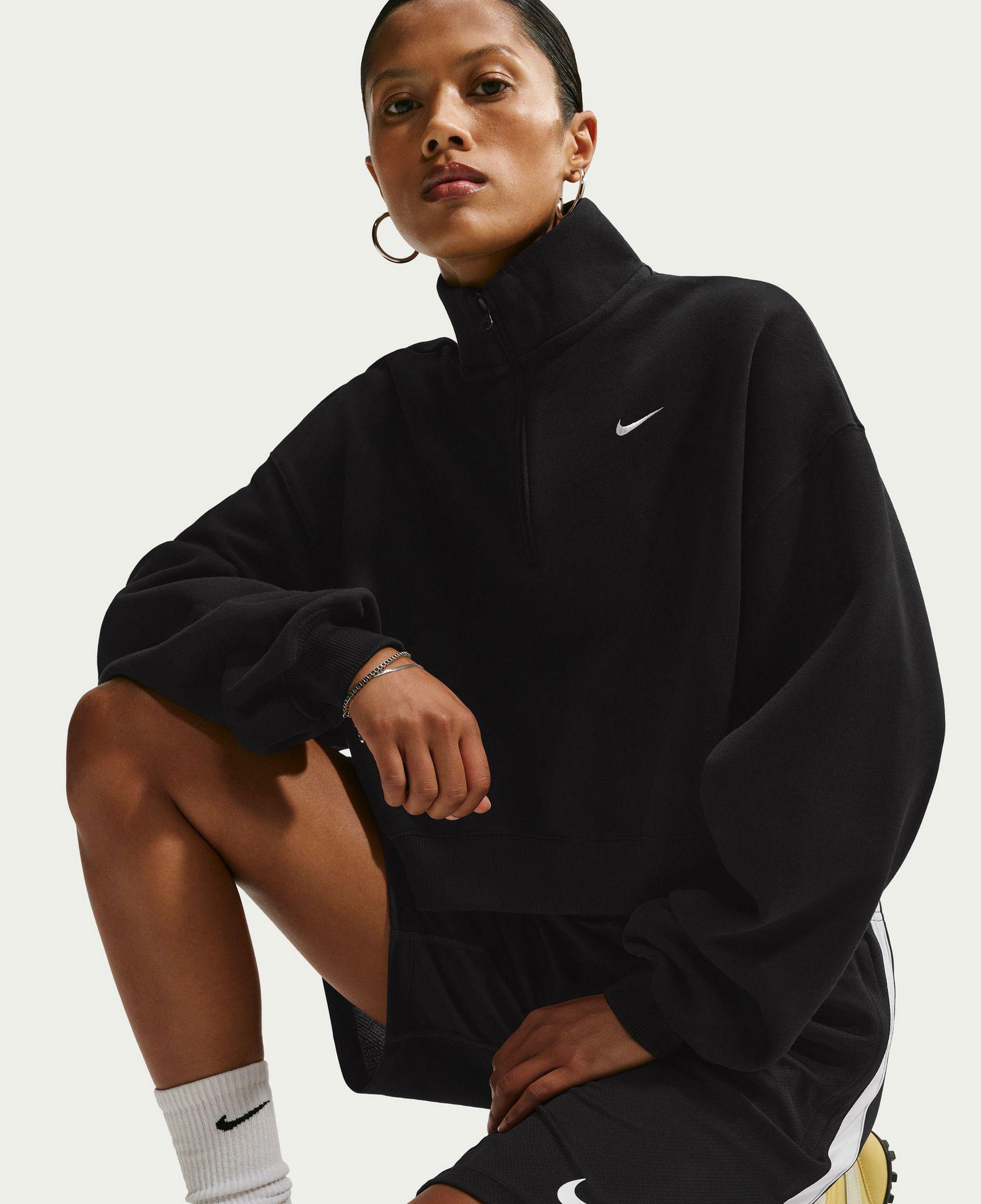 Nike Studio Fleece Kadın Siyah Sweatshirt