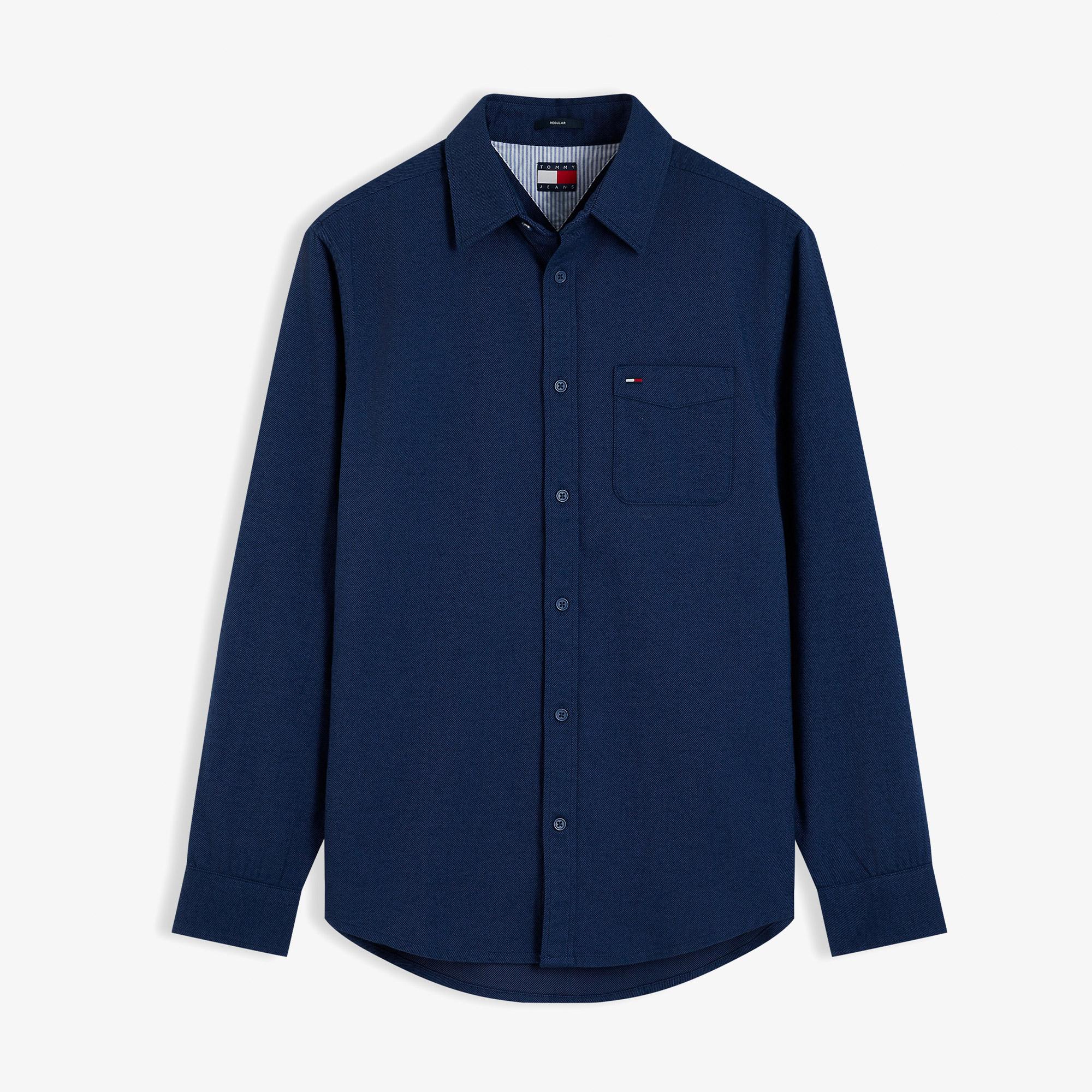 Tommy Hilfiger Flannel Erkek Mavi Gömlek