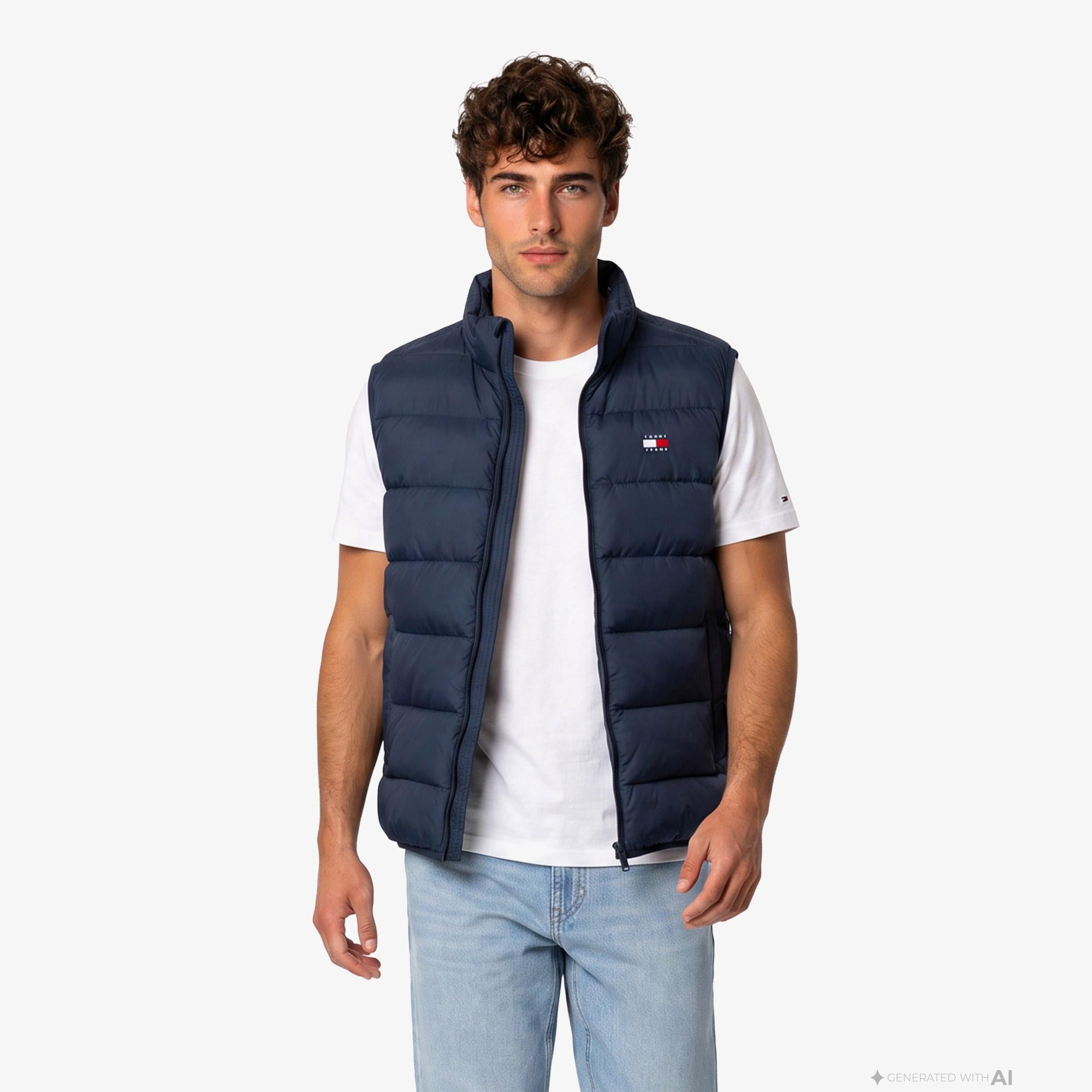 Tommy Hilfiger Light Down Packable Erkek Lacivert Yelek