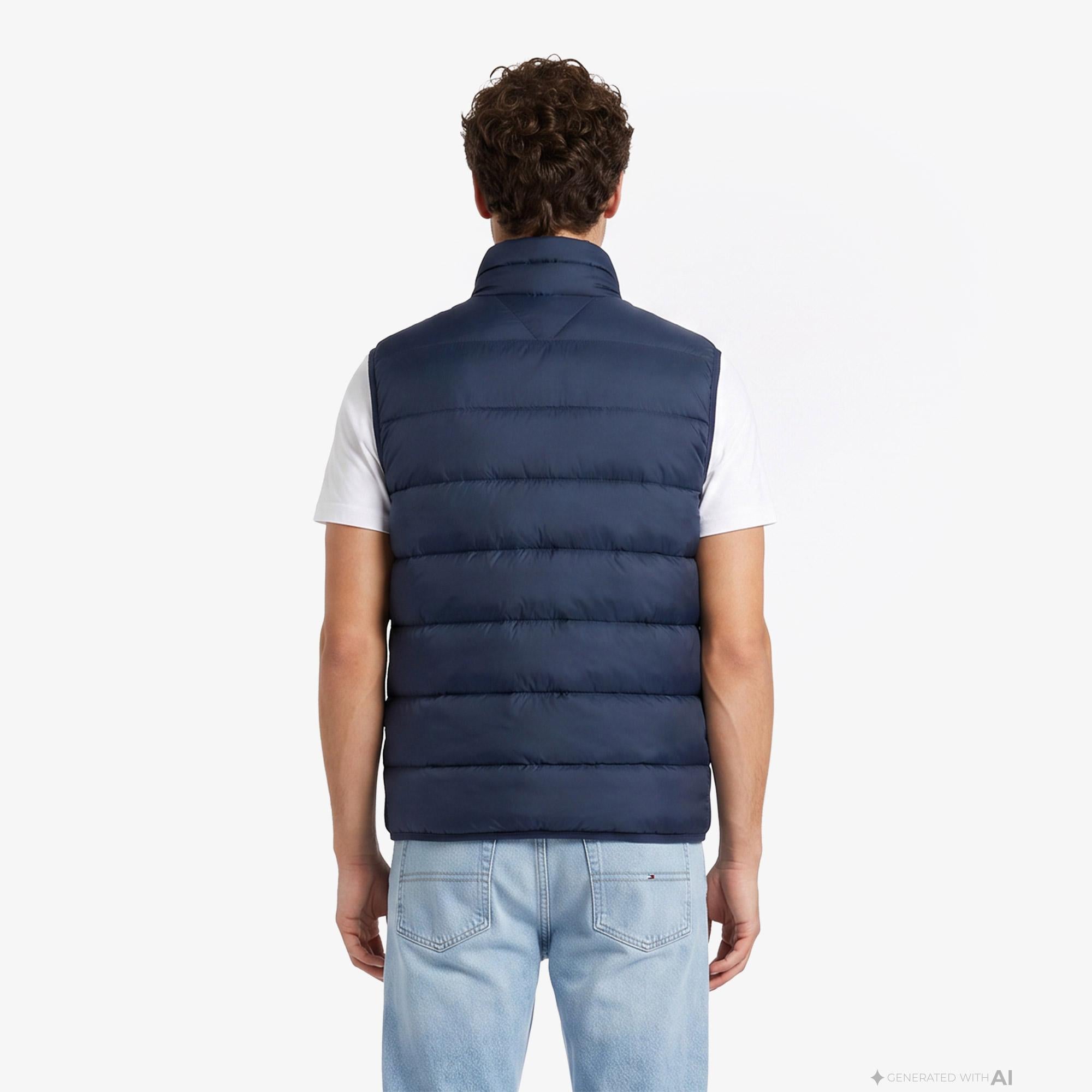 Tommy Hilfiger Light Down Packable Erkek Lacivert Yelek