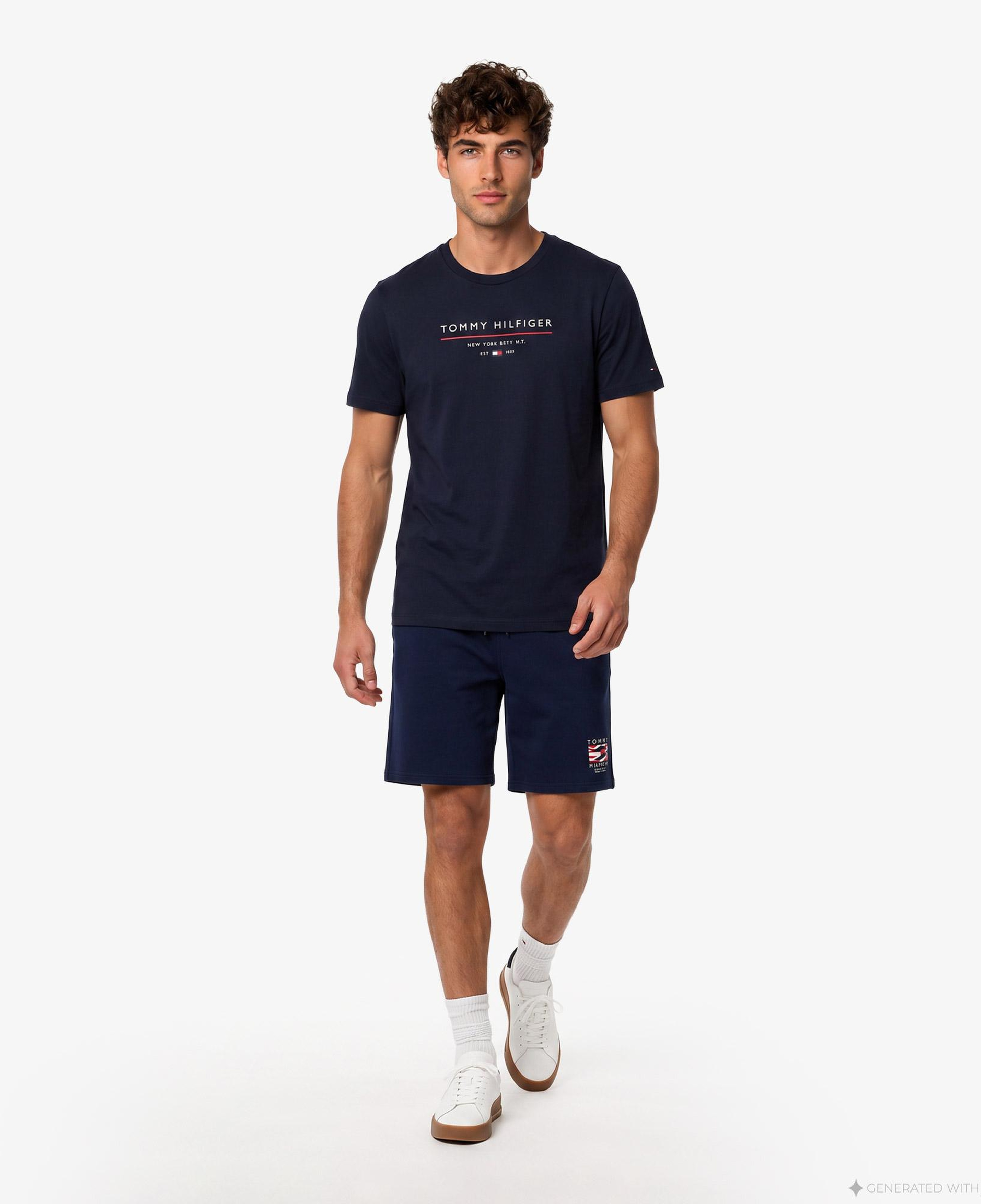Tommy Hilfiger Brand Love New Erkek Lacivert T-Shirt