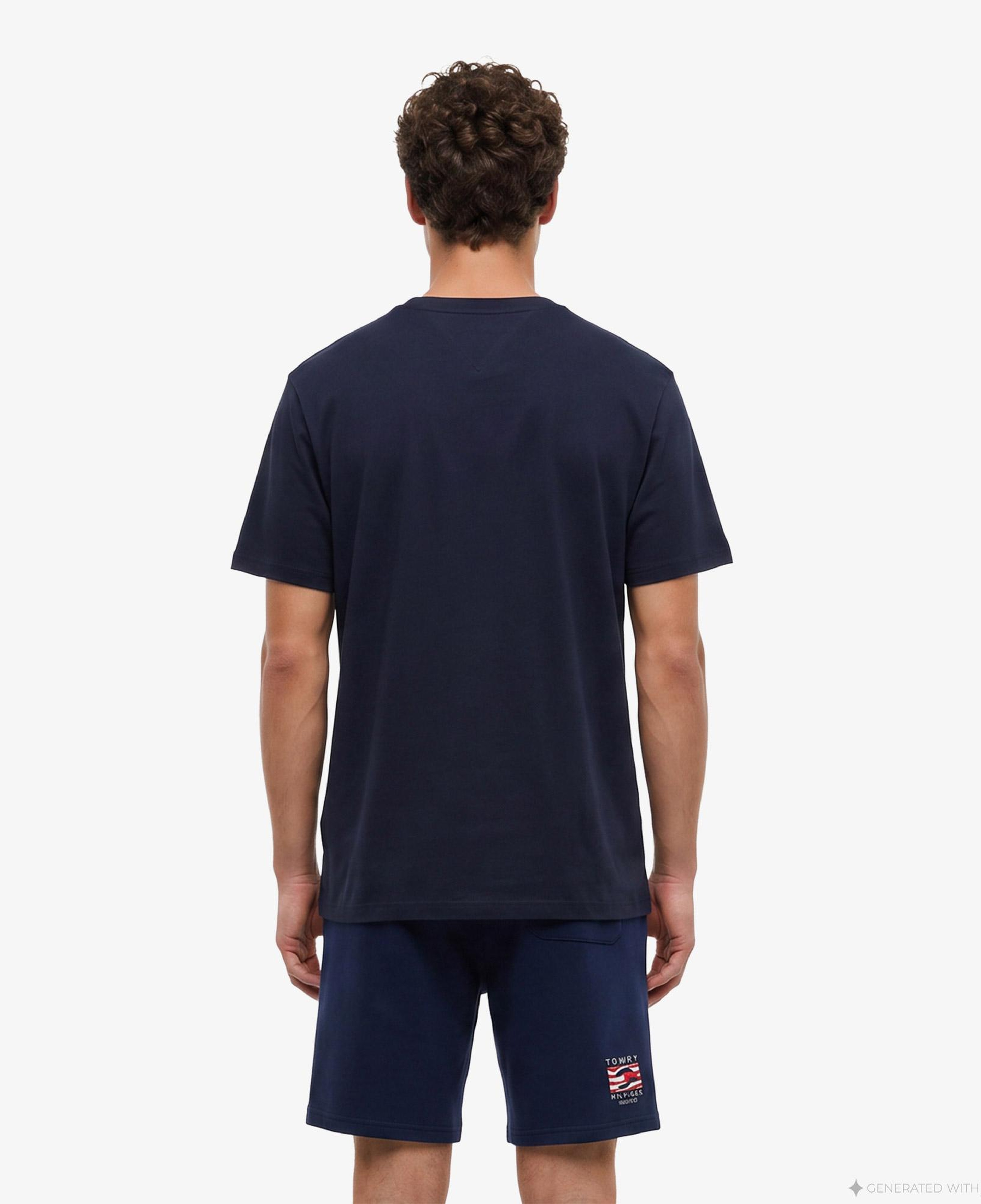 Tommy Hilfiger Brand Love New Erkek Lacivert T-Shirt