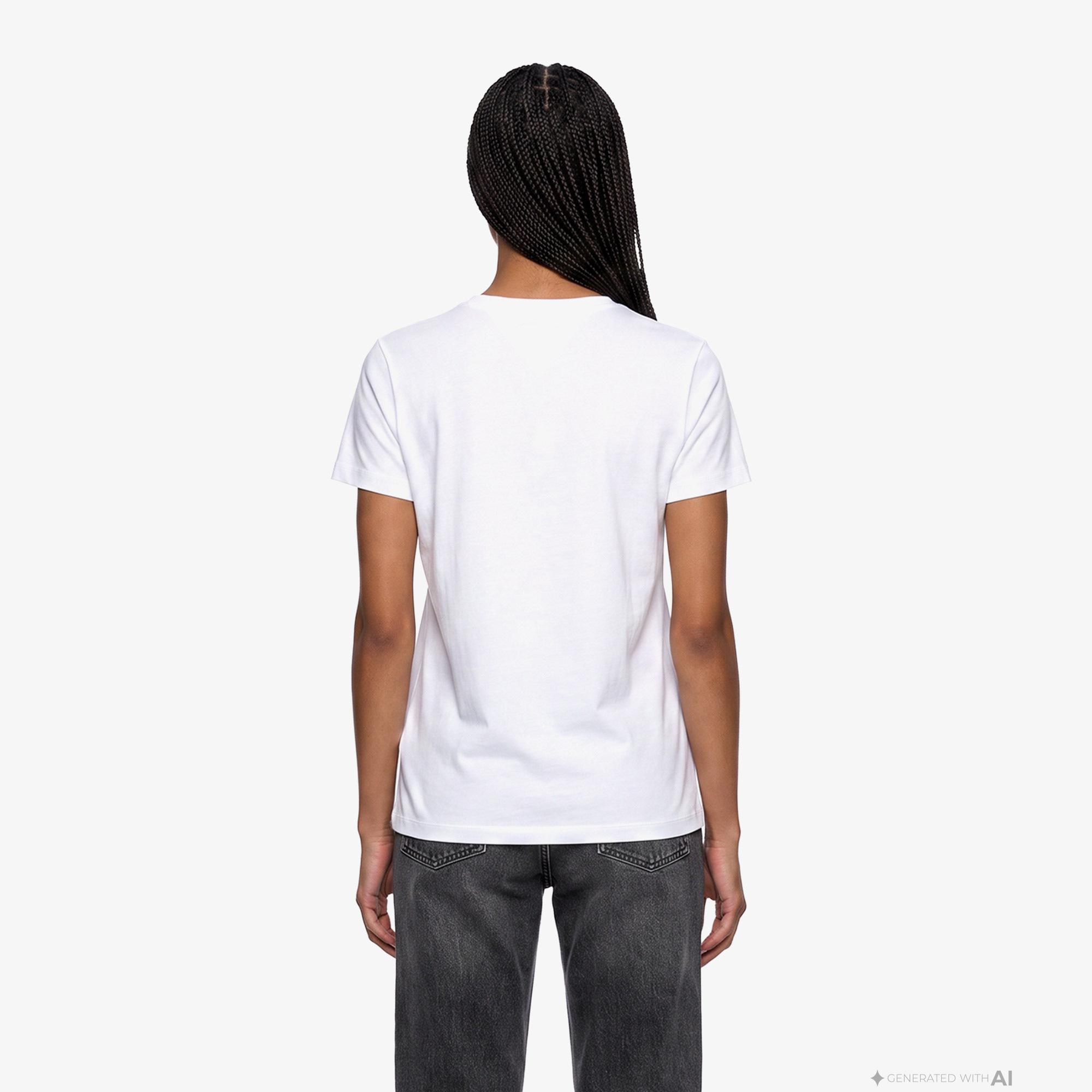 Tommy Hilfiger Repeat Wash Kadın Beyaz T-Shirt
