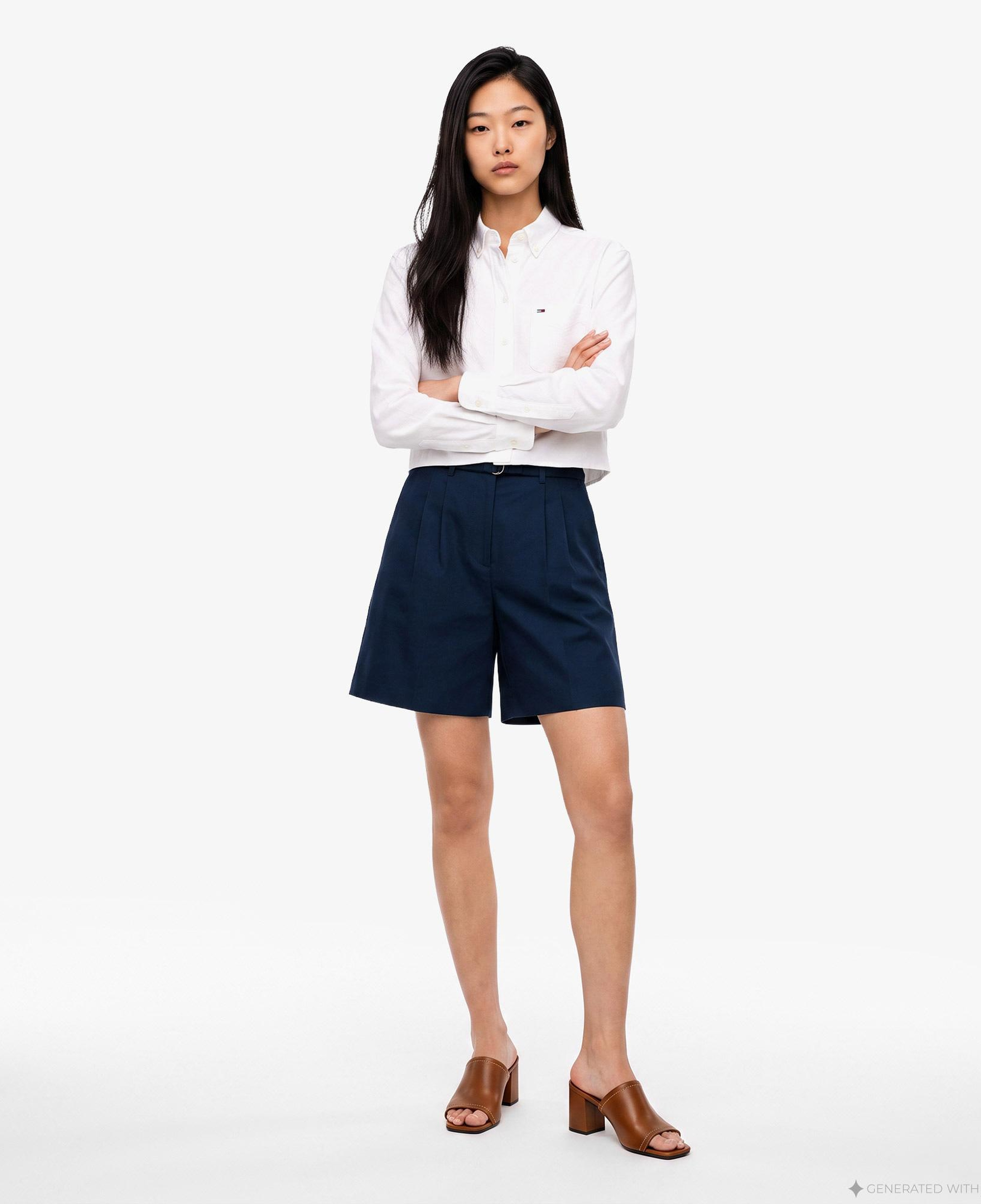 Tommy Hilfiger Kadın Beyaz Gömlek