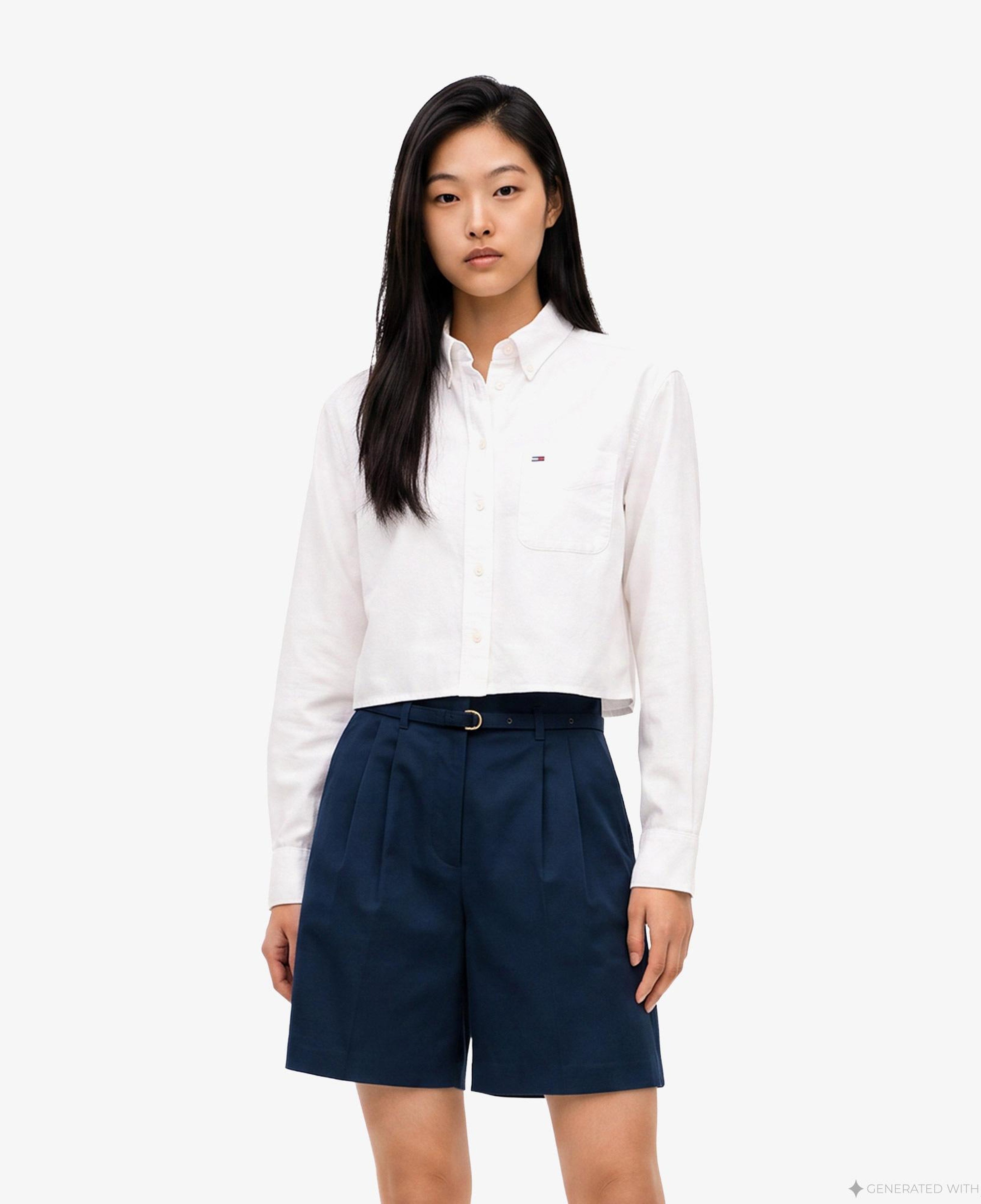 Tommy Hilfiger Kadın Beyaz Gömlek