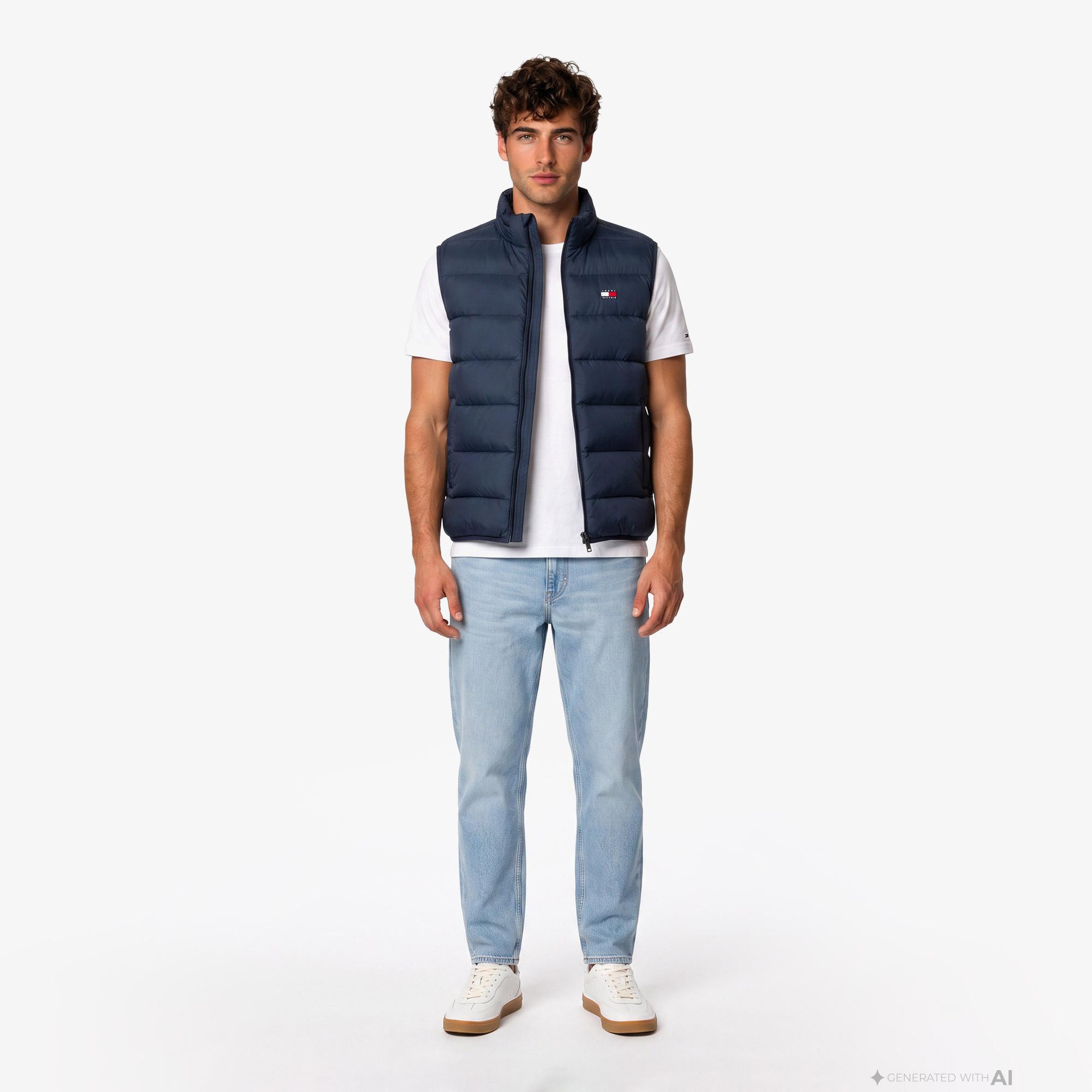 Tommy Hilfiger Light Down Packable Erkek Lacivert Yelek