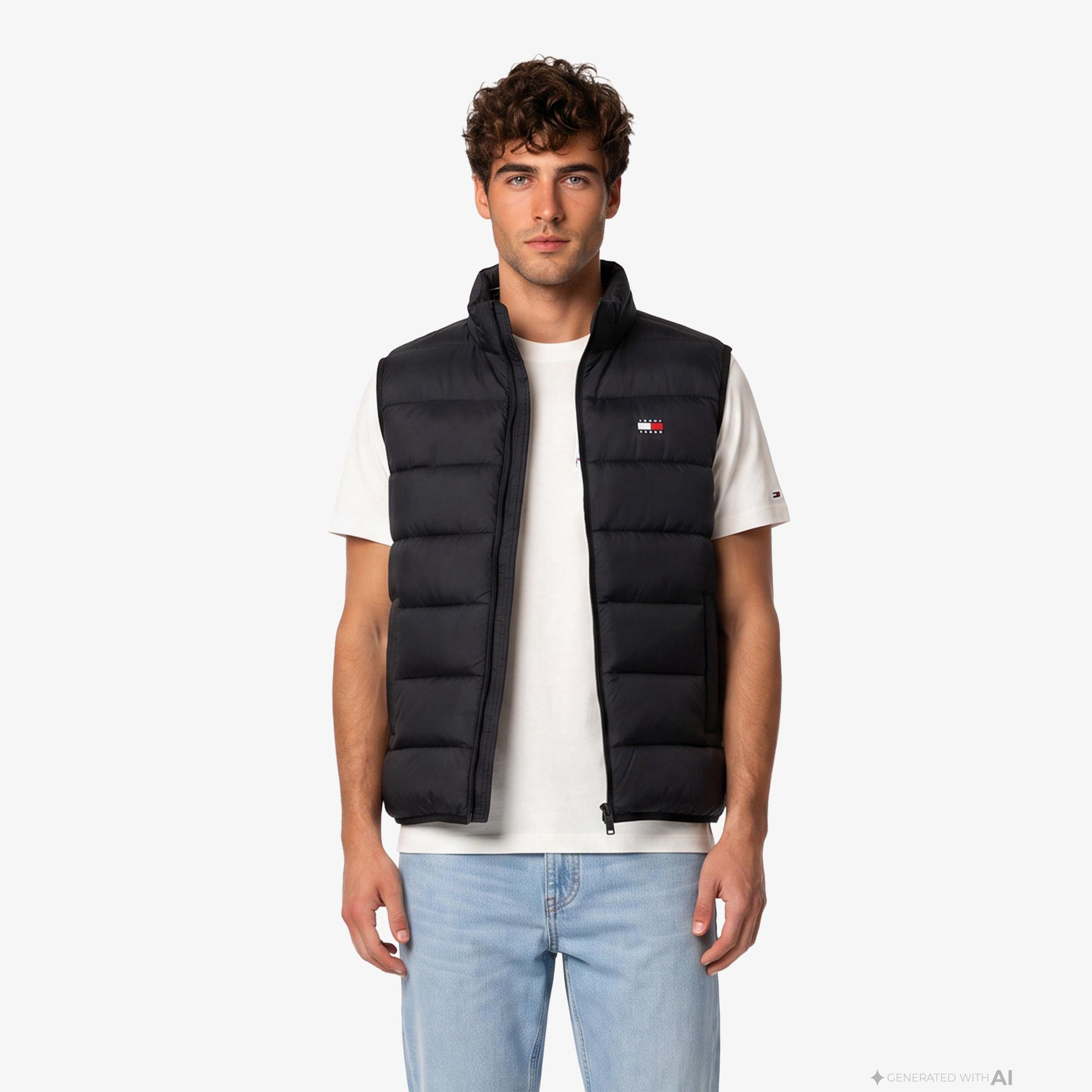 Tommy Hilfiger Light Down Packable Erkek Siyah Yelek
