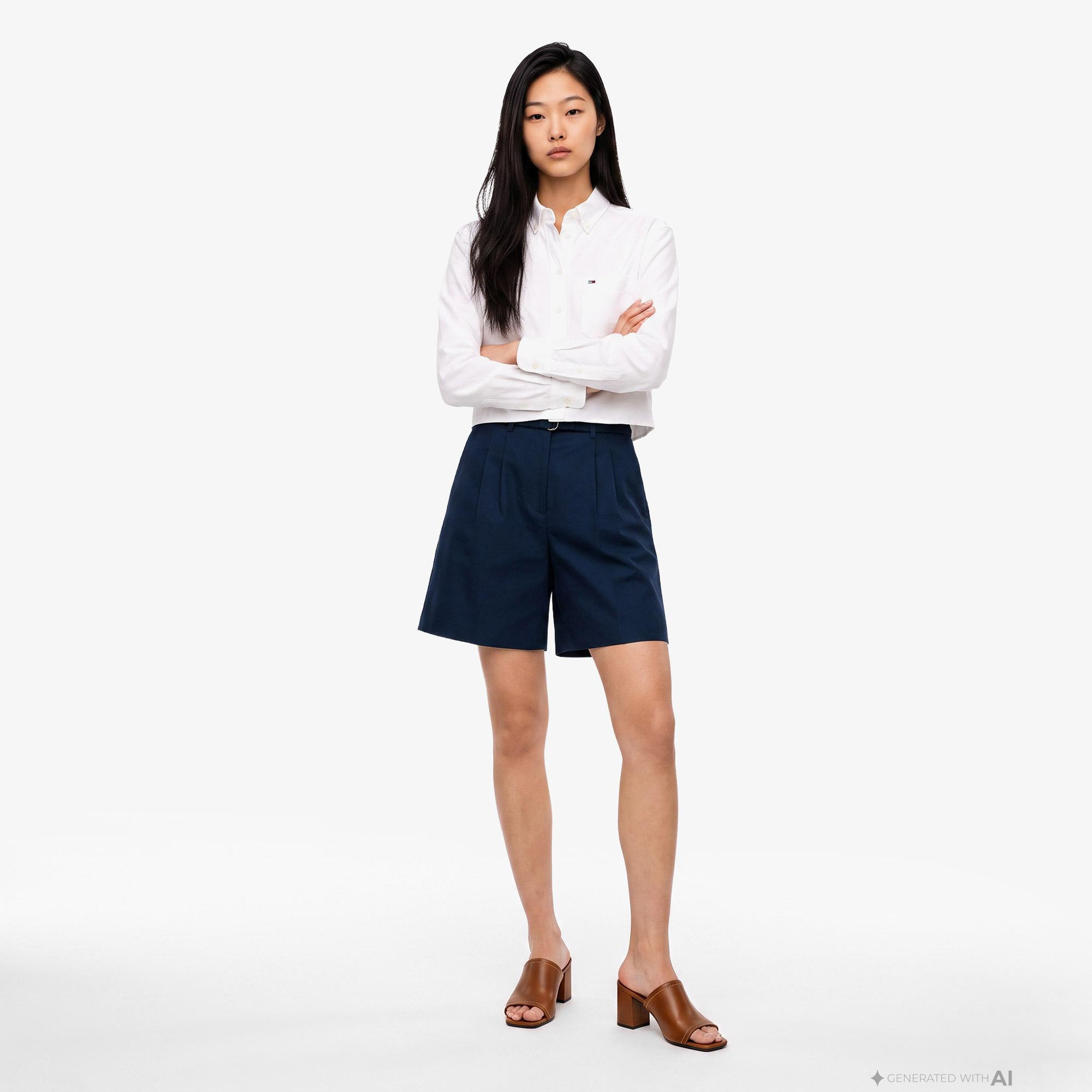 Tommy Hilfiger Kadın Beyaz Gömlek