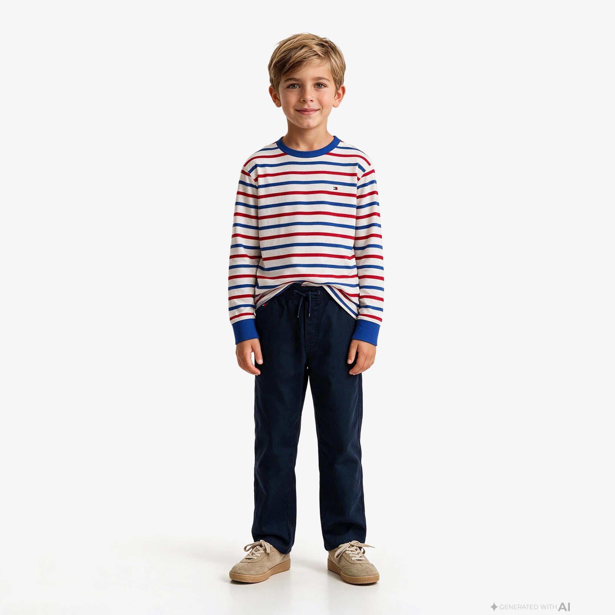 Tommy Hilfiger Stripe Çocuk Kırmızı T-Shirt