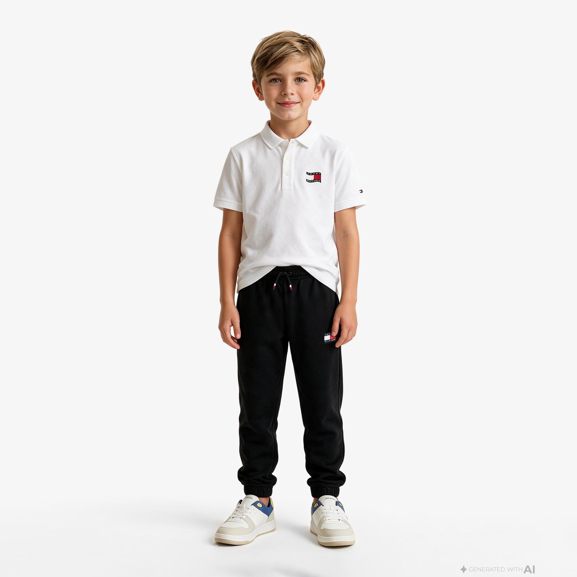 Tommy Hilfiger Heritage Flag Çocuk Siyah Eşofman Altı