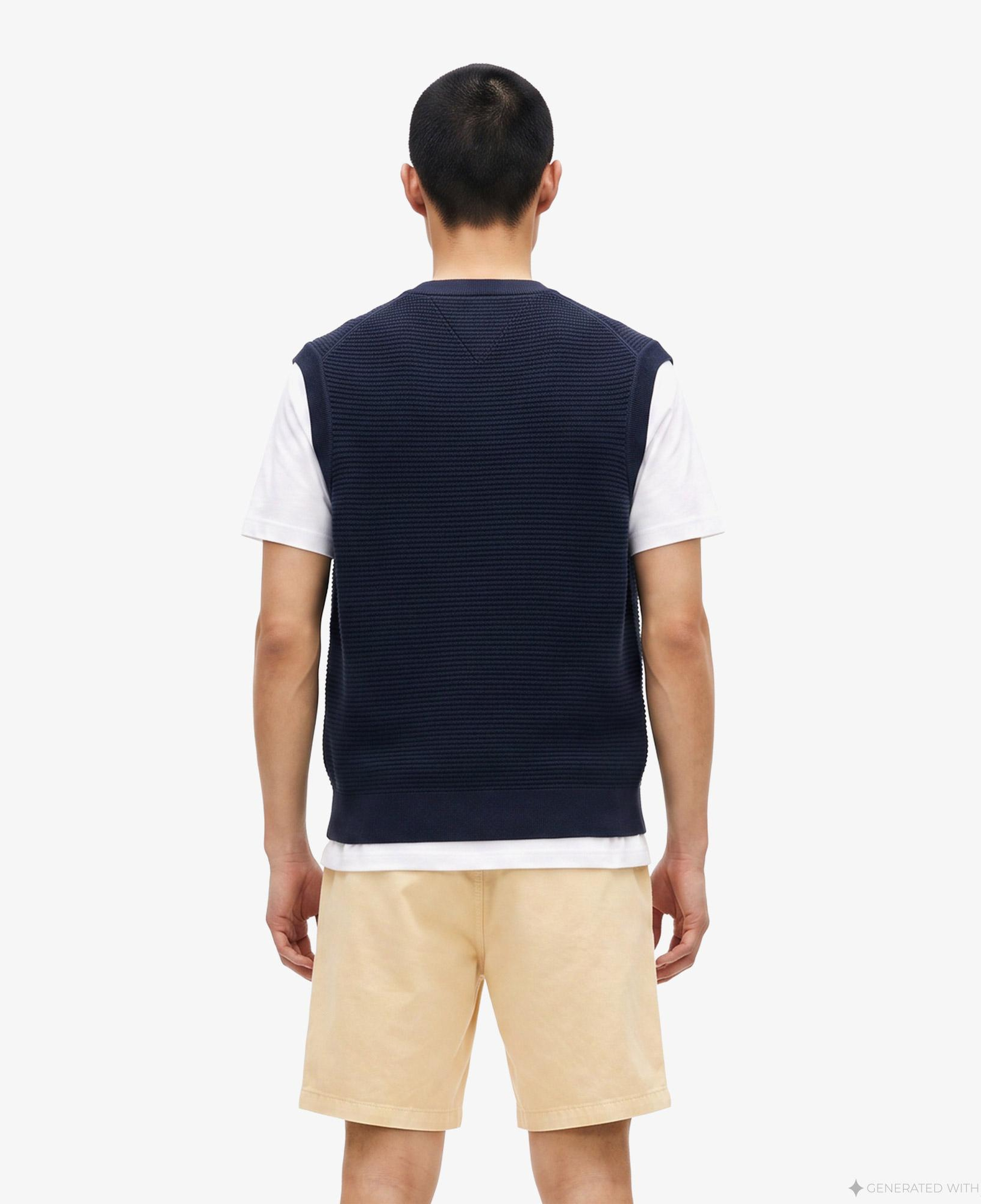 Tommy Hilfiger Seasonal Structure Erkek Lacivert Triko