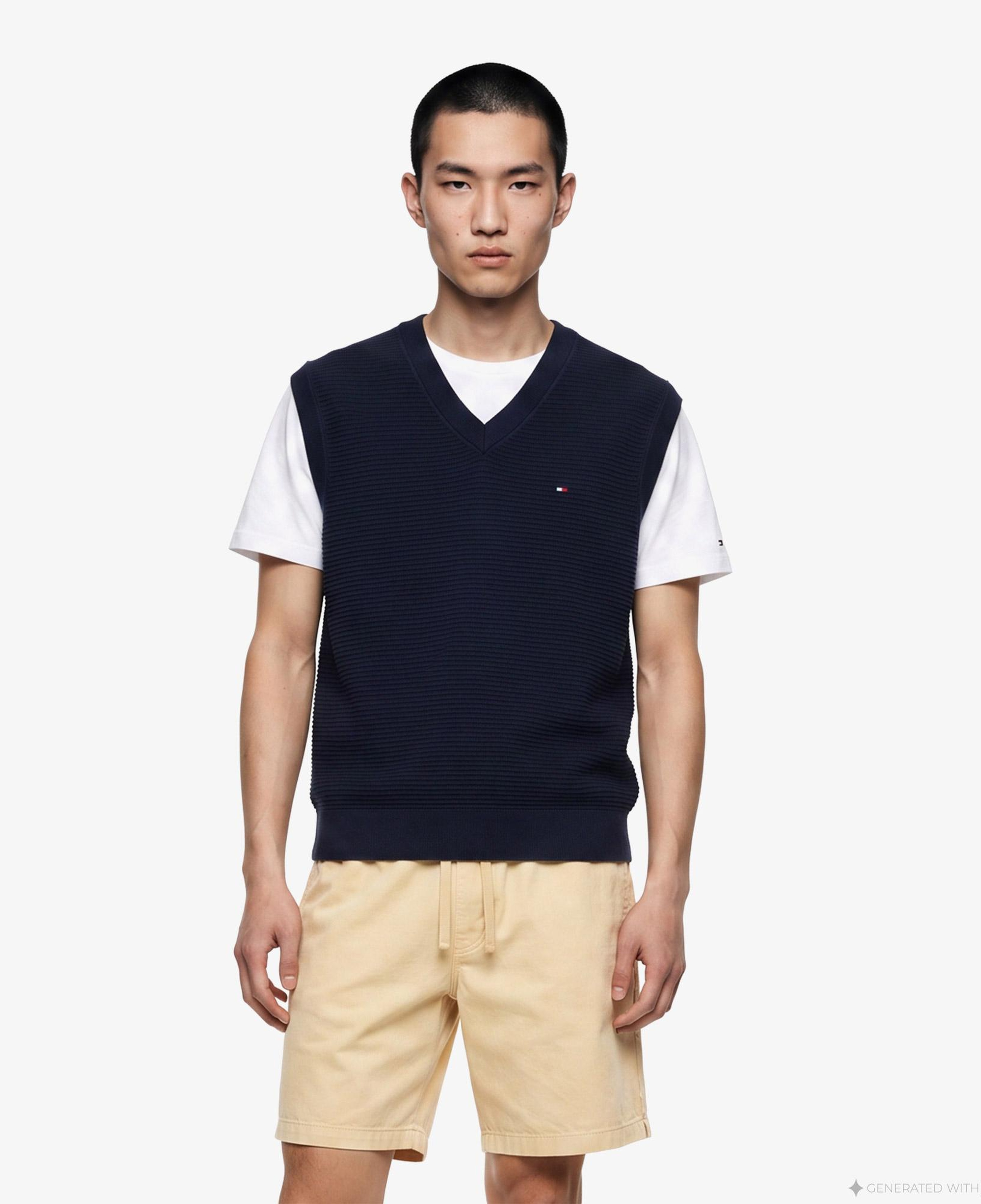 Tommy Hilfiger Seasonal Structure Erkek Lacivert Triko