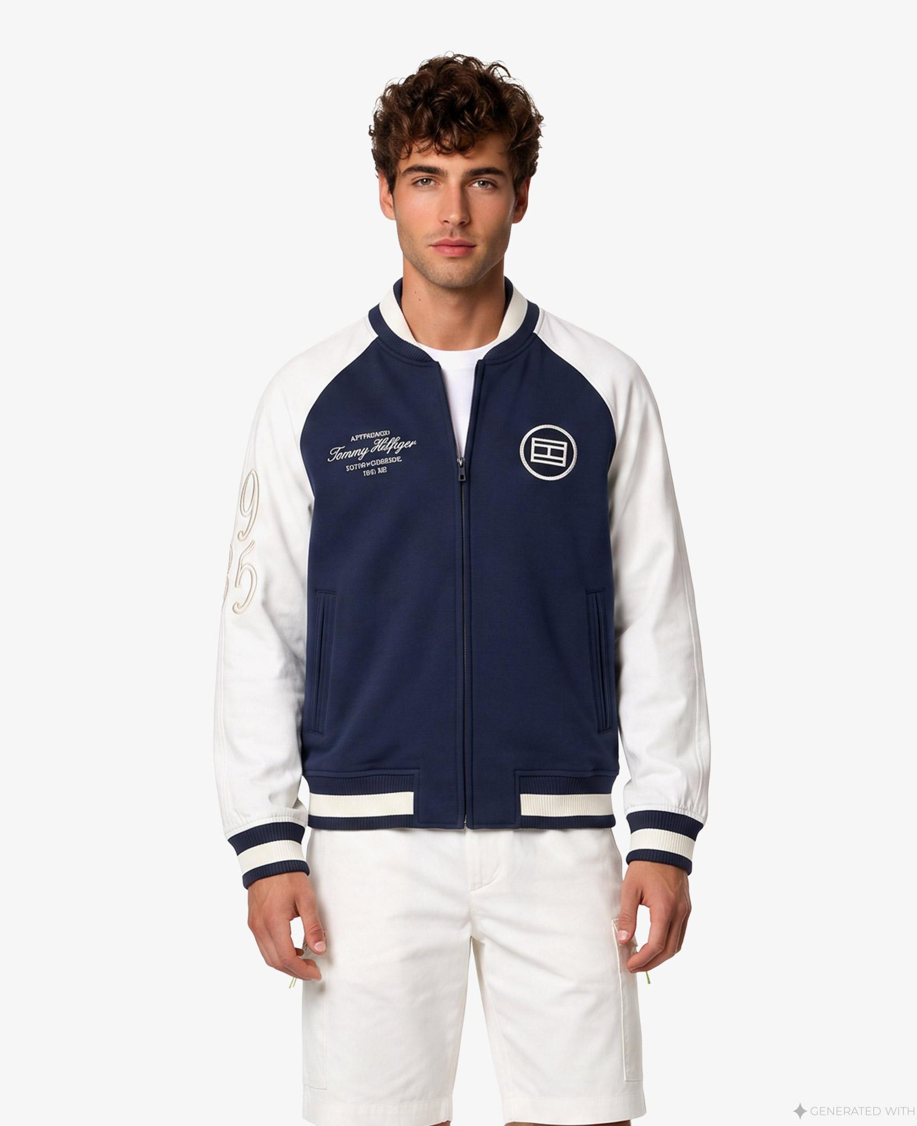 Tommy Hilfiger Nautical Shawl Bomber Erkek Lacivert Ceket