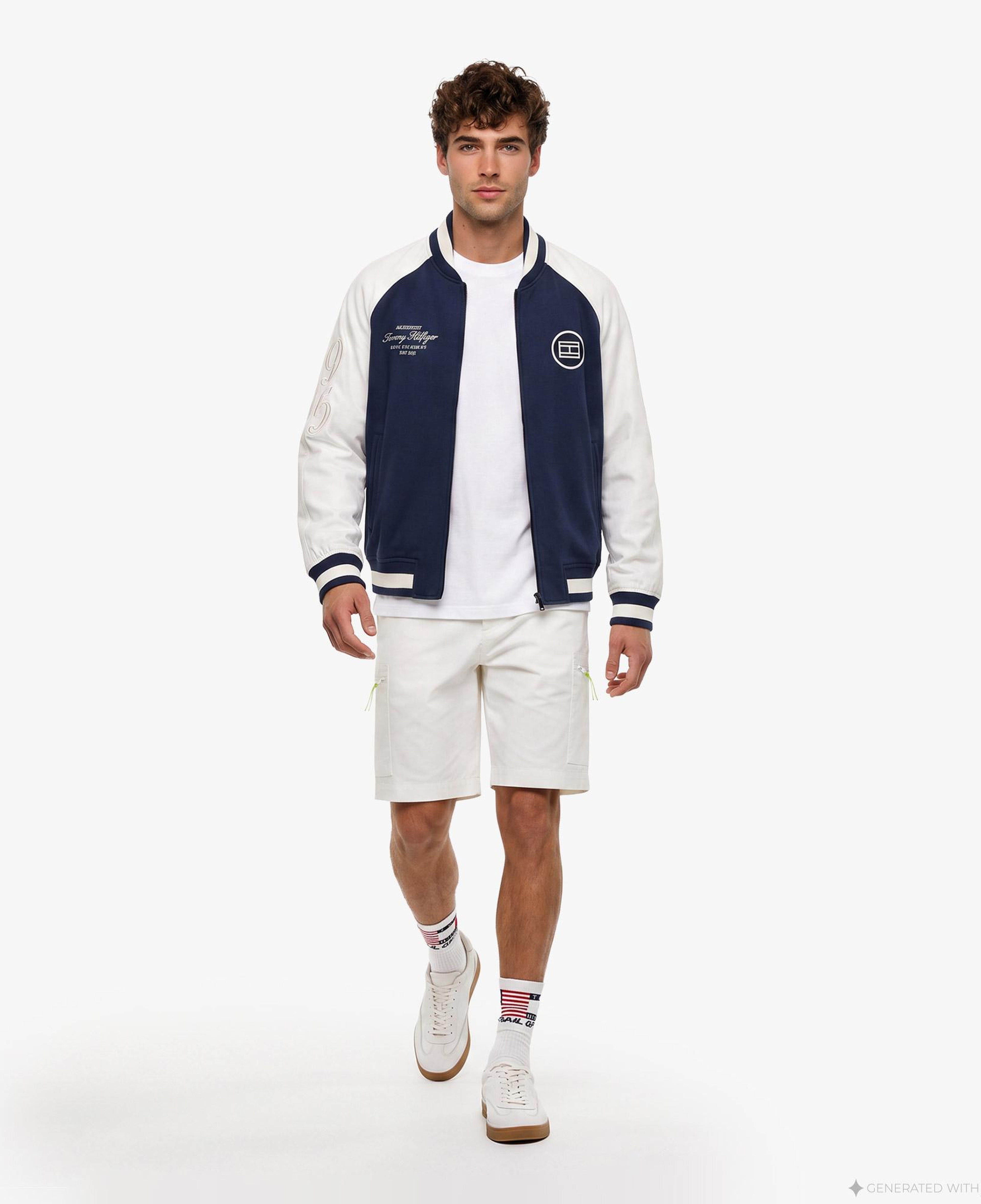 Tommy Hilfiger Nautical Shawl Bomber Erkek Lacivert Ceket