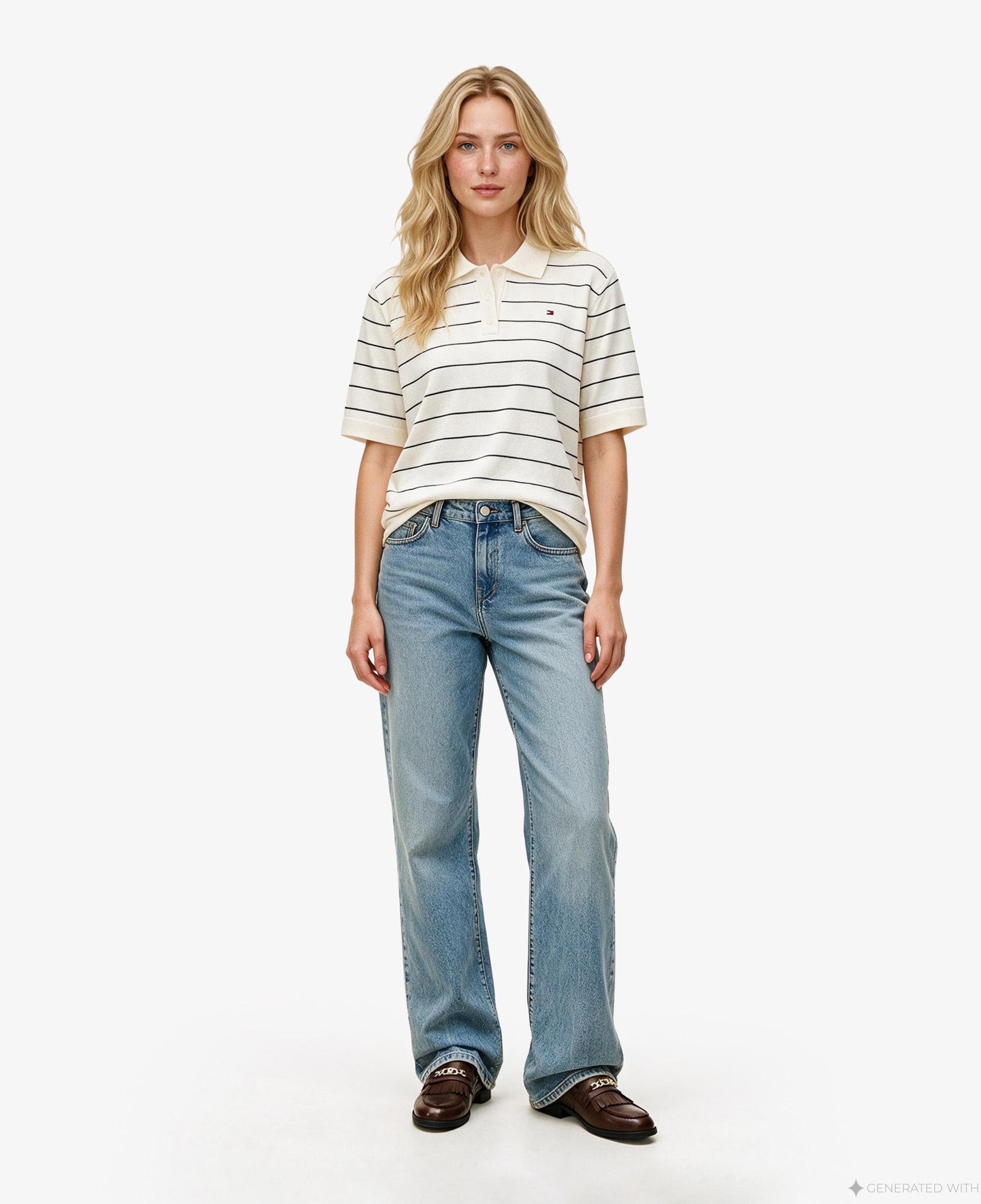 Tommy Hilfiger Stitch Mini Kadın Beyaz Triko