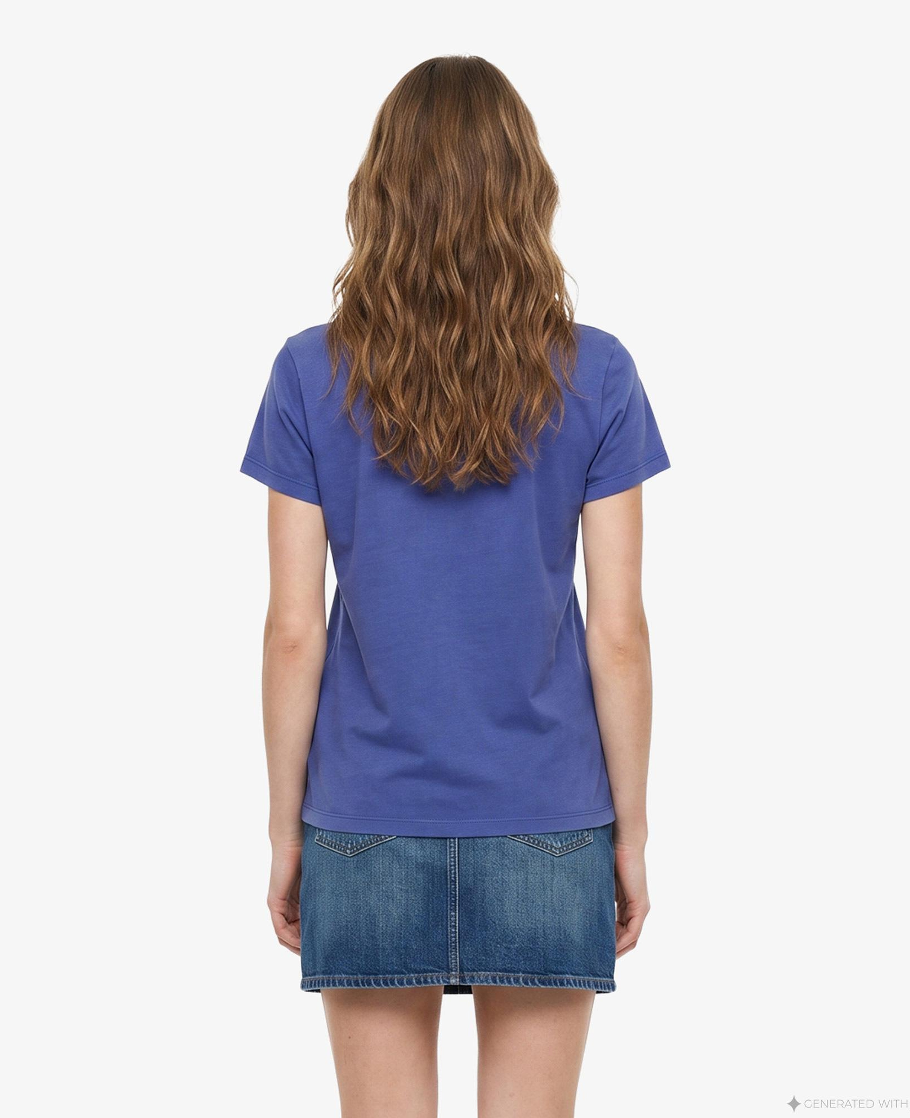 Tommy Hilfiger Repeat Wash Kadın Mavi T-Shirt
