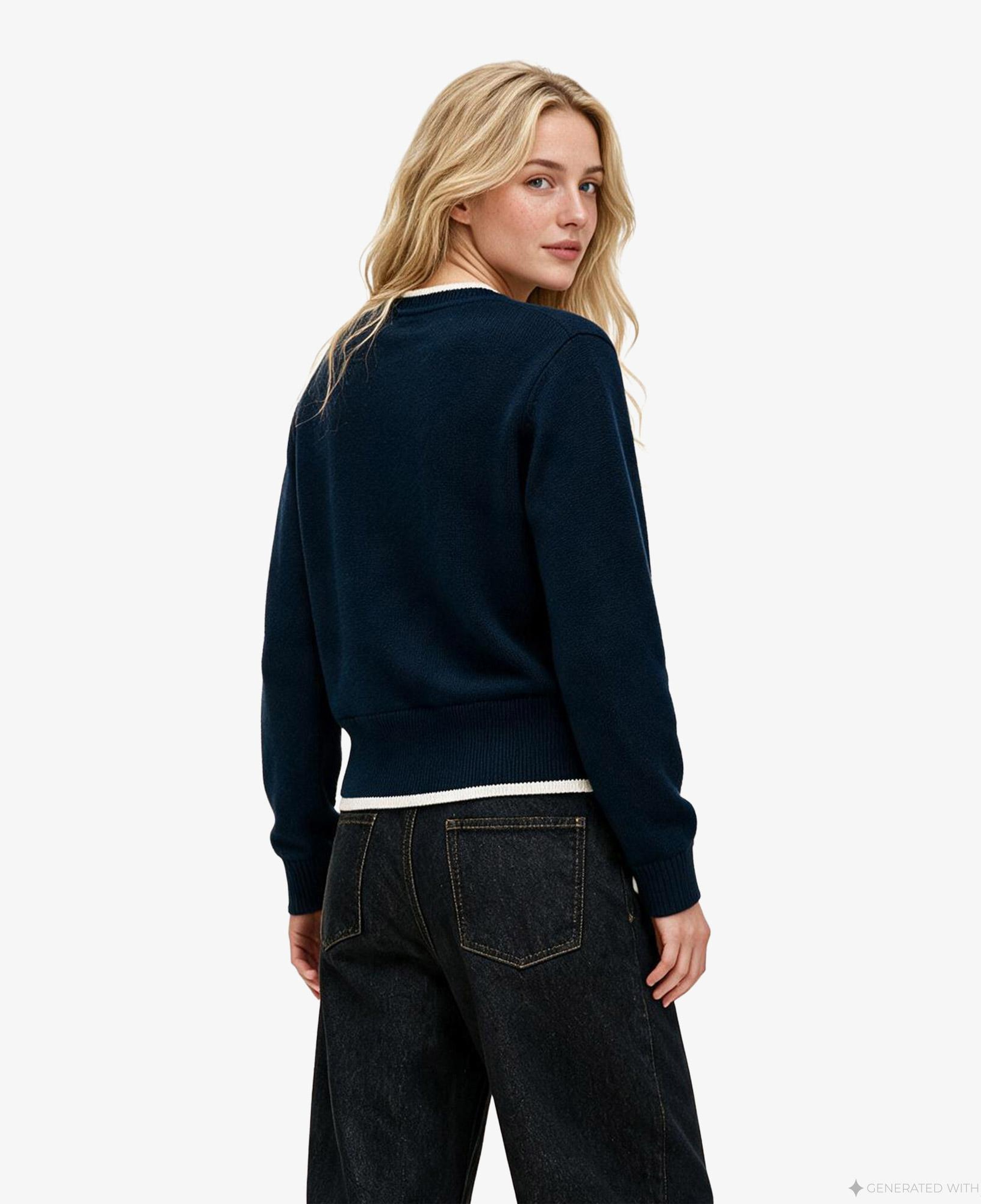 Tommy Hilfiger Nautical Kadın Lacivert Triko